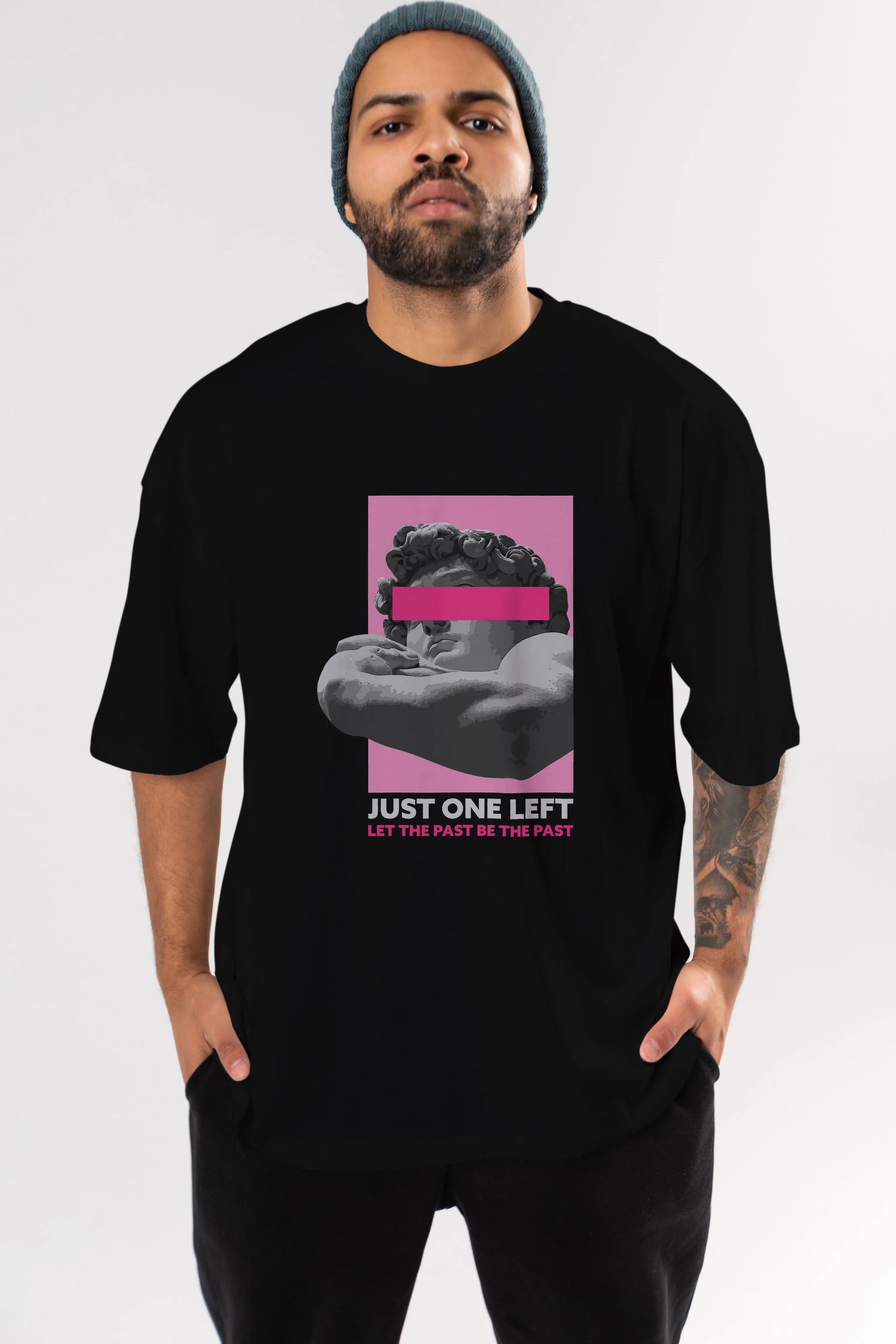 Just One Left Ön Baskılı Oversize t-shirt Erkek Kadın Unisex