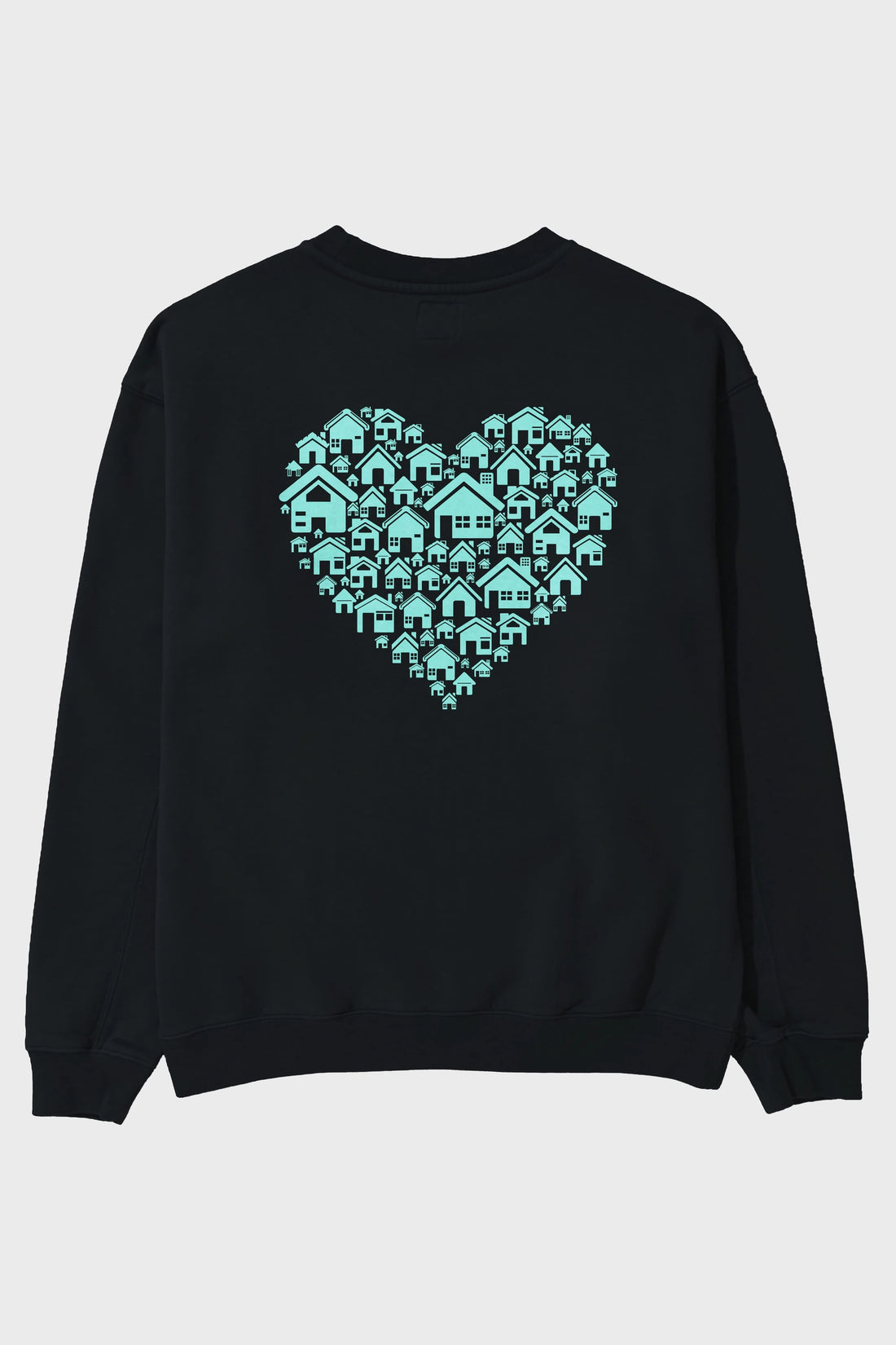 Home Heart Arka Baskılı Oversize Sweatshirt Erkek Kadın Unisex