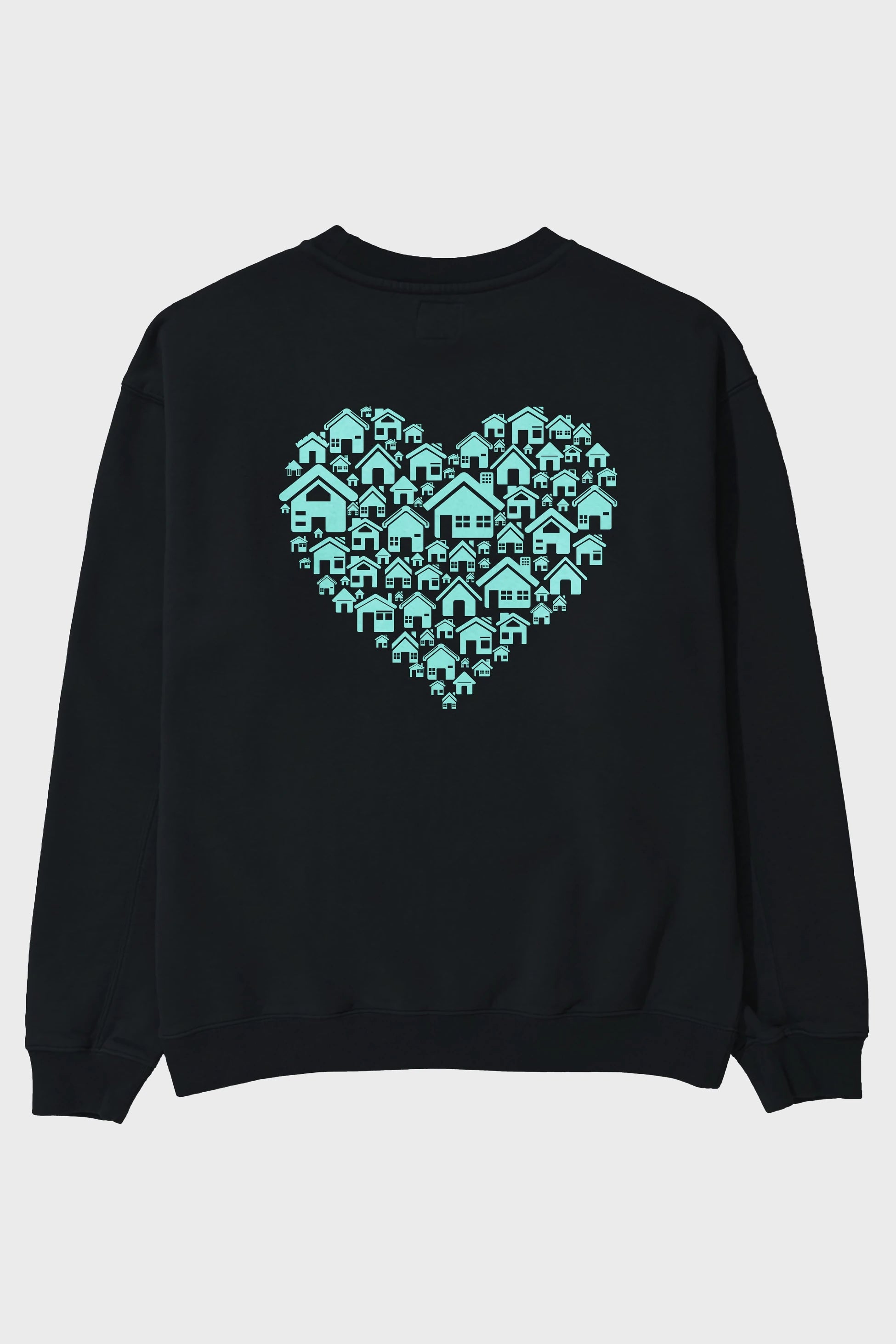 Home Heart Arka Baskılı Oversize Sweatshirt Erkek Kadın Unisex