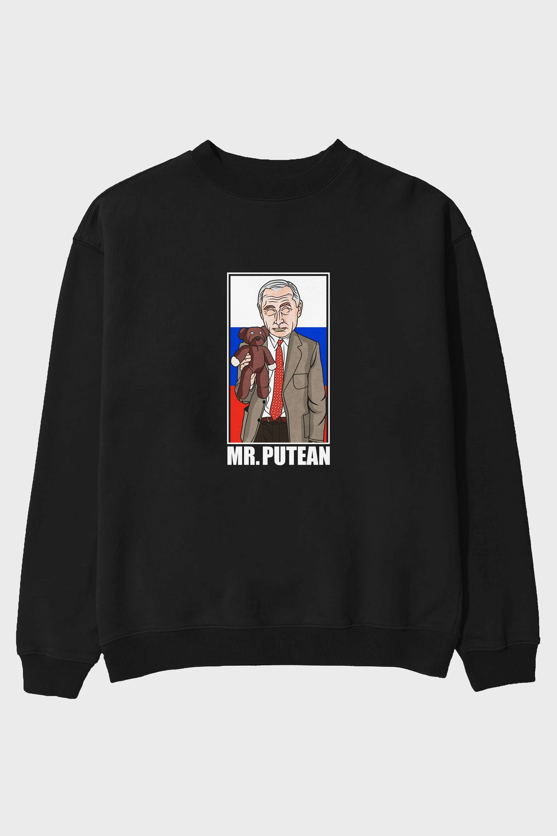Mr Putean Ön Baskılı Oversize Sweatshirt Erkek Kadın Unisex