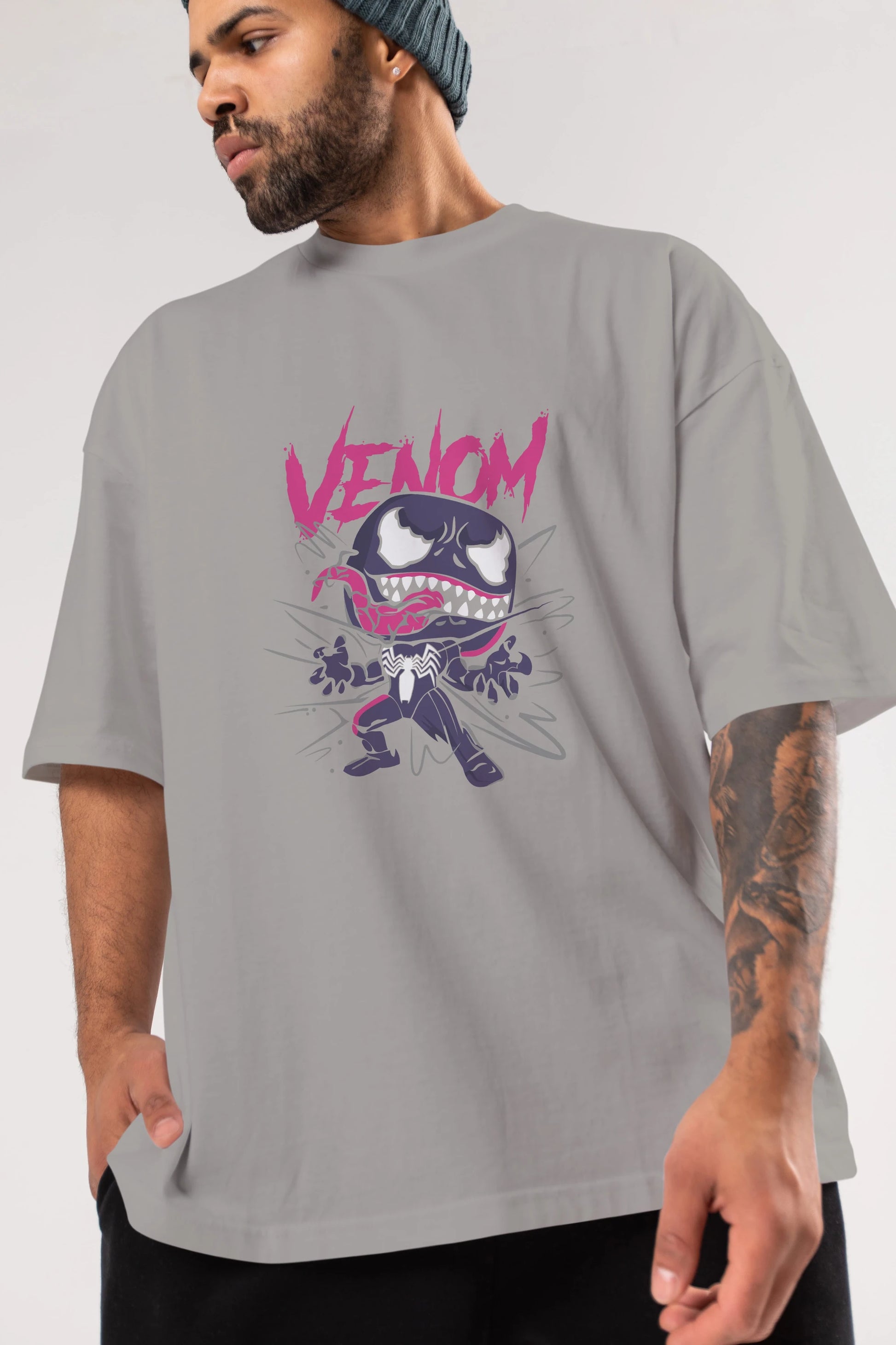 Venom (20) Ön Baskılı Oversize t-shirt Erkek Kadın Unisex %100 Pamuk Bisiklet Yaka tişort