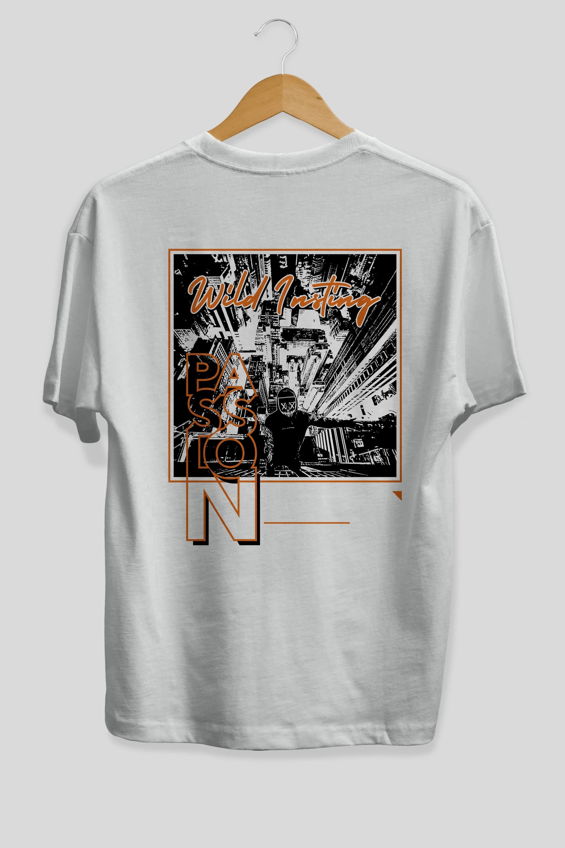 Wild Passion Arka Baskılı Oversize t-shirt Erkek Kadın Unisex