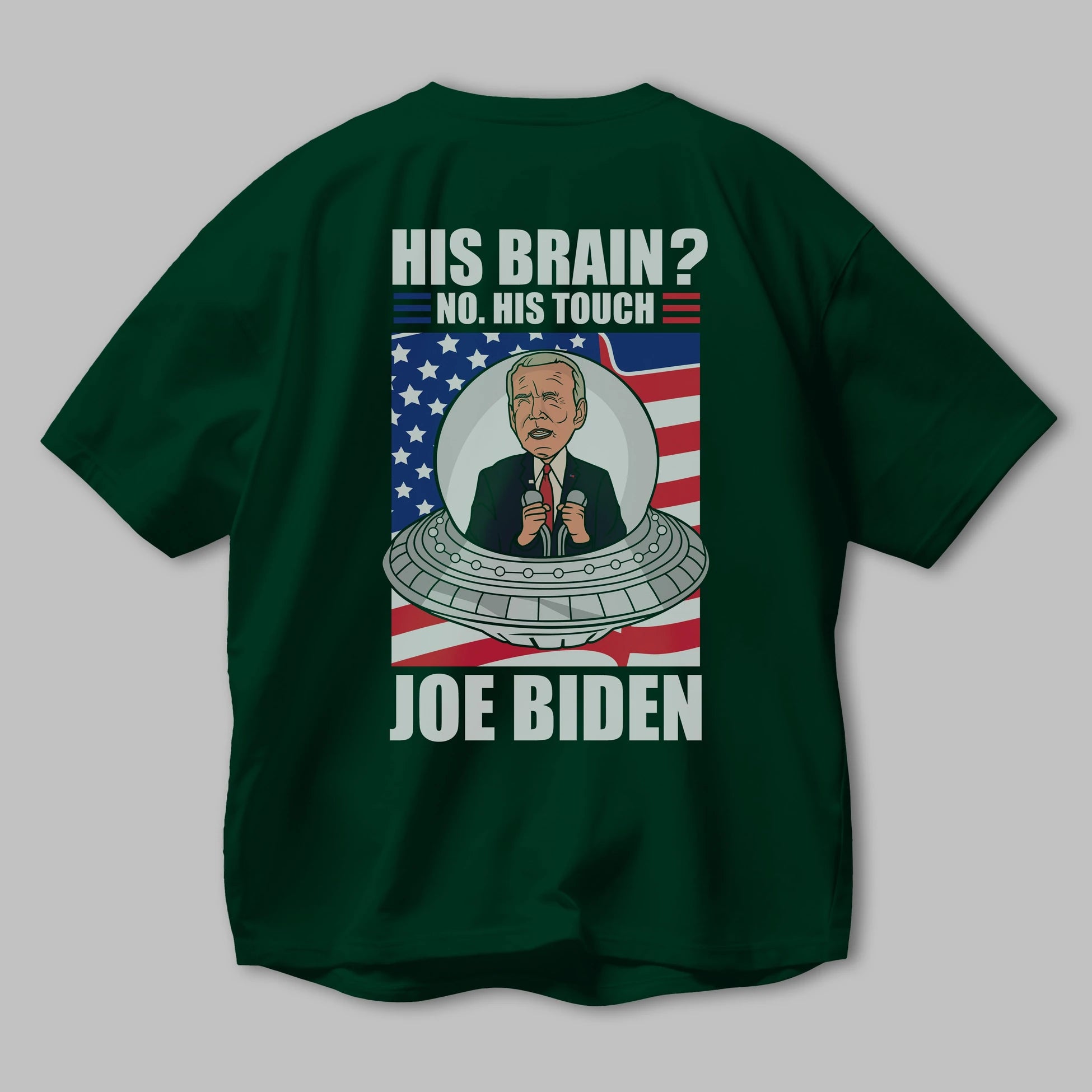 Alien Biden Arka Baskılı Oversize t-shirt Erkek Kadın Unisex %100 Pamuk tişort