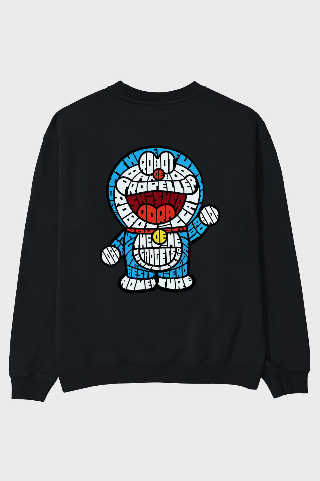 Robotic cat Arka Baskılı Oversize Sweatshirt Erkek Kadın Unisex