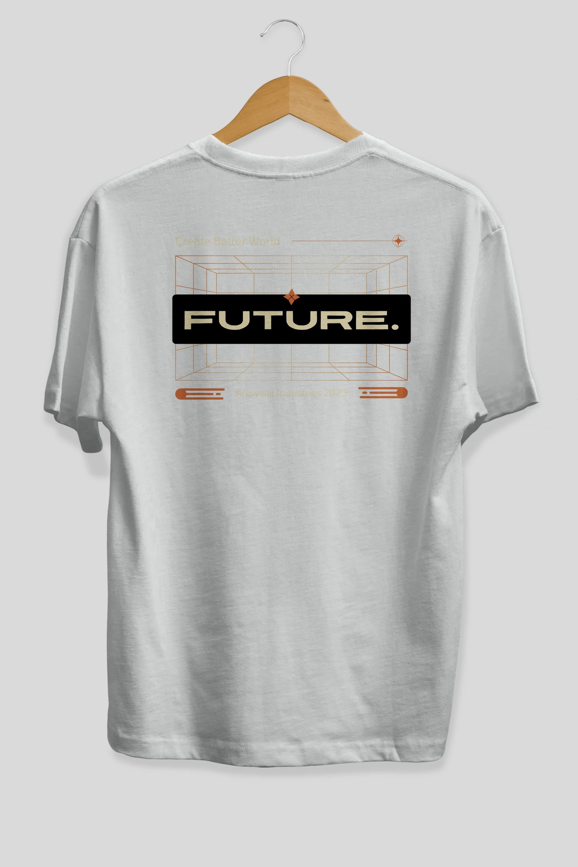Future Arka Baskılı Oversize t-shirt Erkek Kadın Unisex