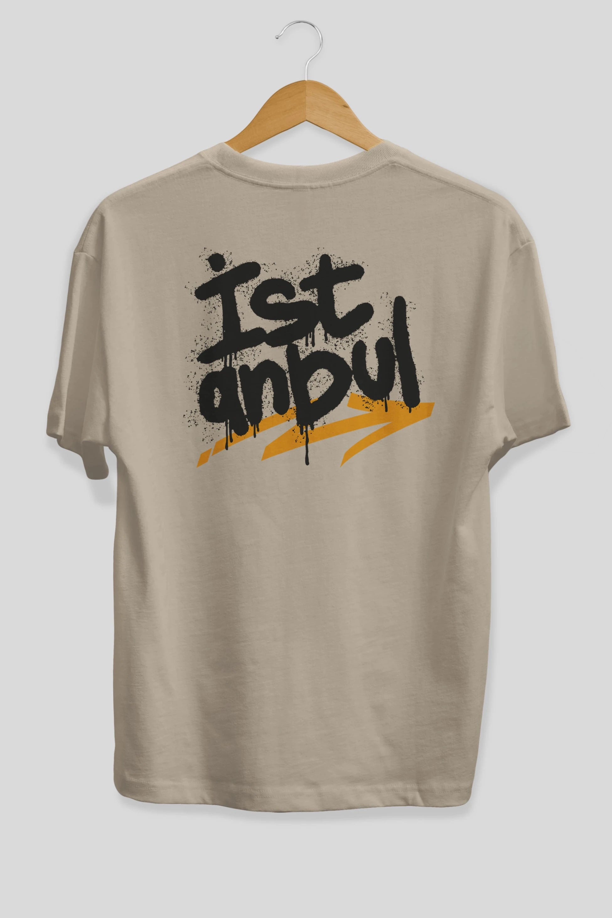 istanbul Yazılı Arka Baskılı Oversize t-shirt Erkek Kadın Unisex