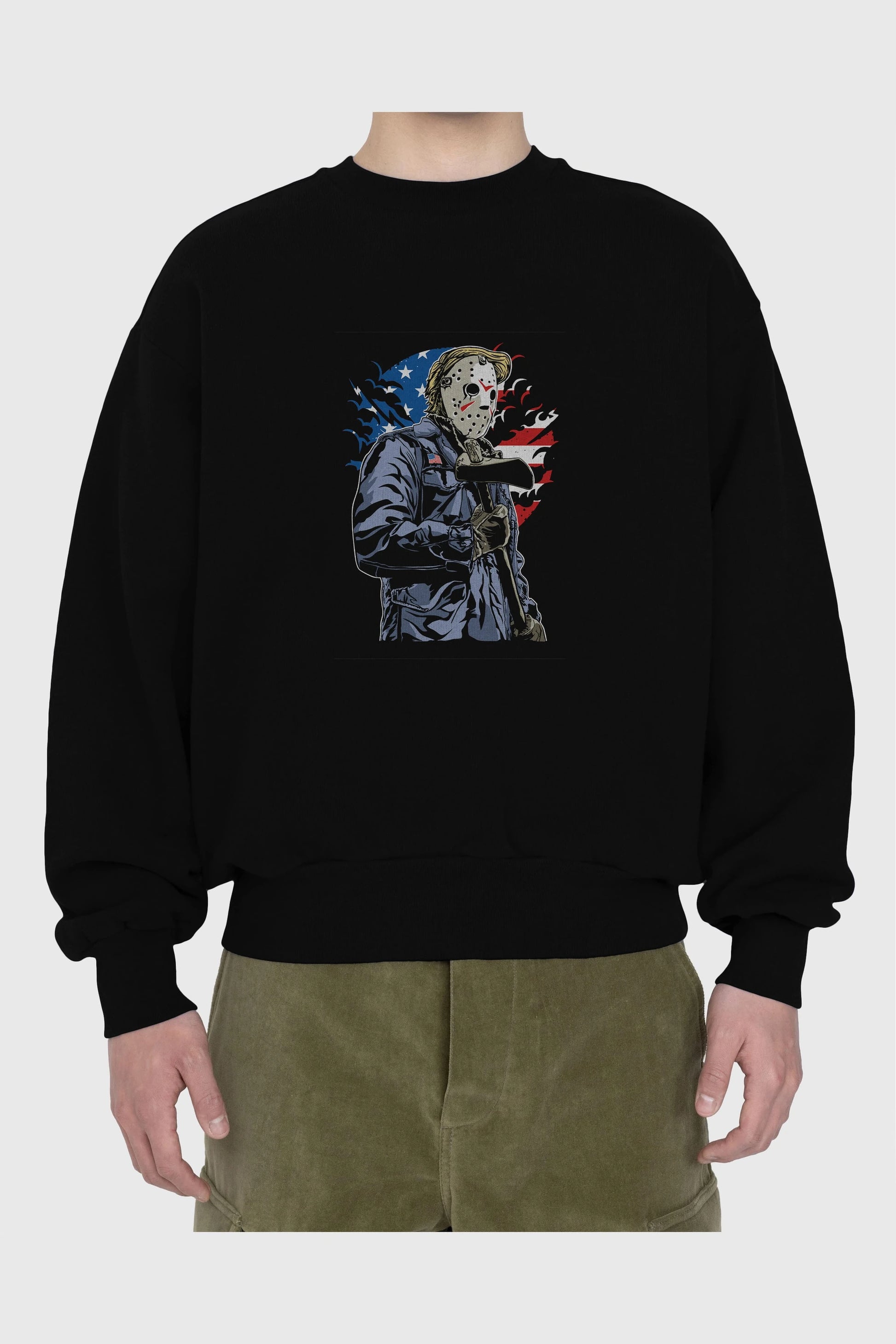 American Killer Ön Baskılı Oversize Sweatshirt Erkek Kadın Unisex
