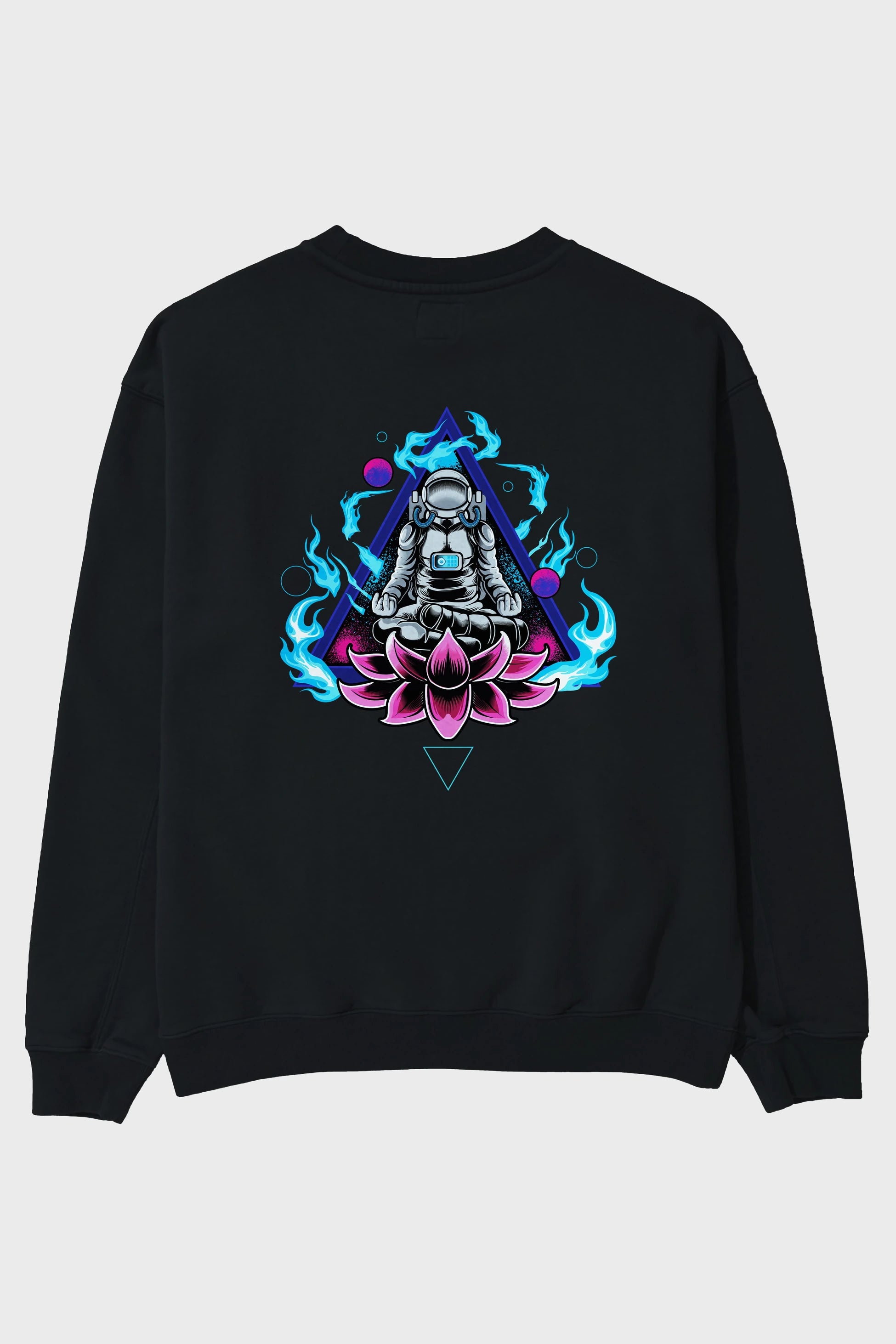 Astronaut Meditation (2) Arka Baskılı Oversize Sweatshirt Erkek Kadın Unisex