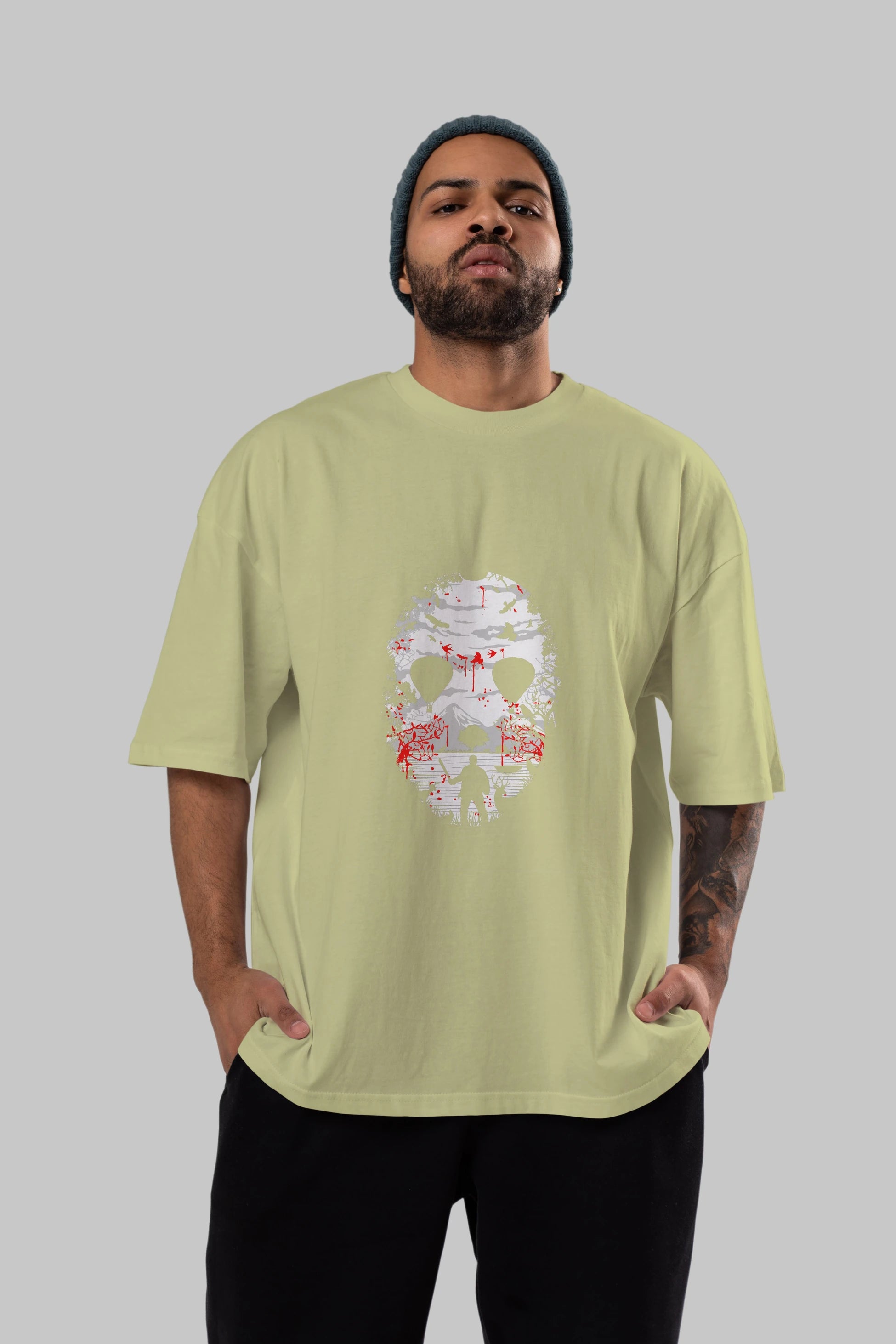 Crystal Lake Ön Baskılı Oversize t-shirt %100 pamuk Erkek Kadın Unisex