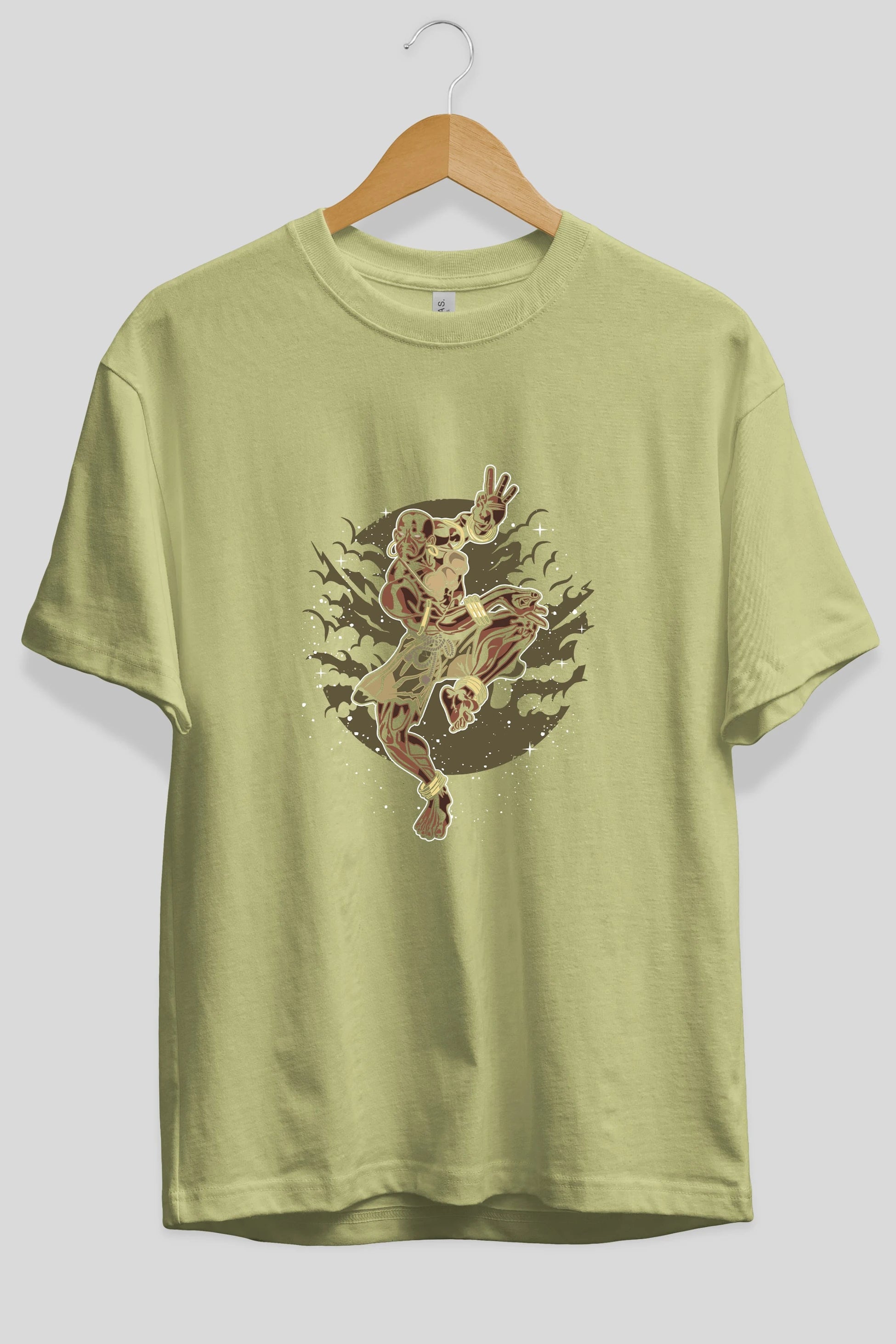 DHALSIM Ön Baskılı Oversize t-shirt Erkek Kadın Unisex %100 Pamuk tişort