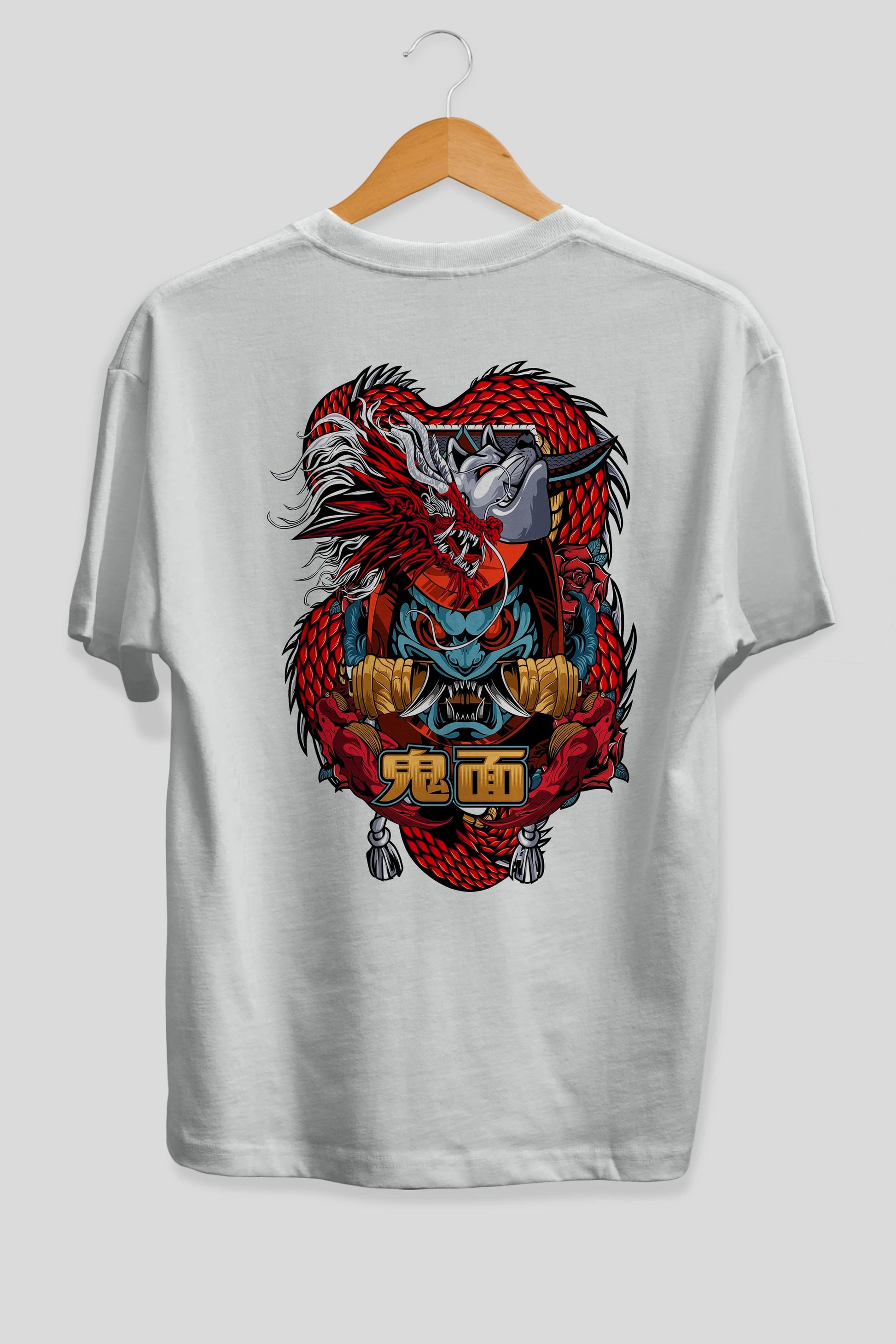 TRIBAL Anime Arka Baskılı Oversize t-shirt Erkek Kadın Unisex