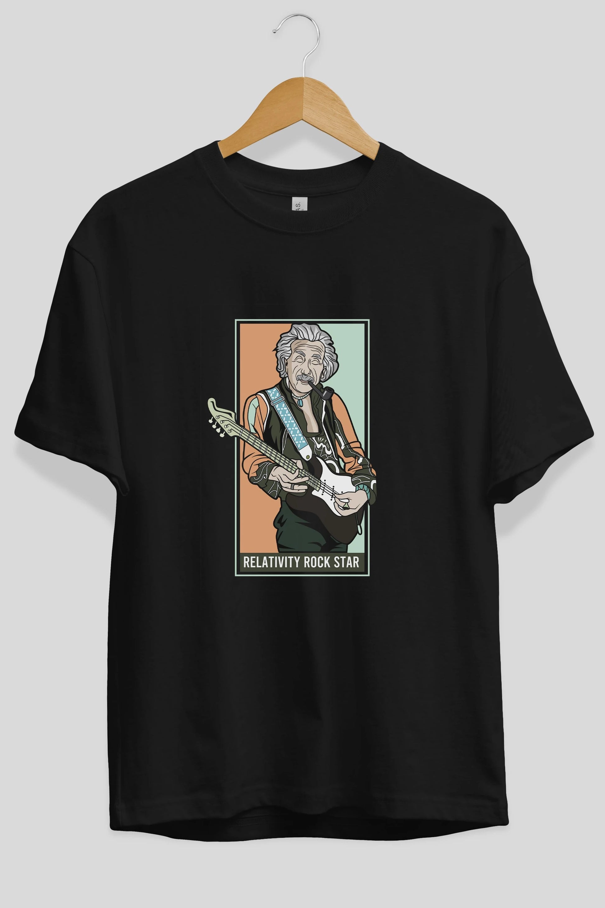 Jimmy Einstein Ön Baskılı Oversize t-shirt Erkek Kadın Unisex %100 Pamuk tişort
