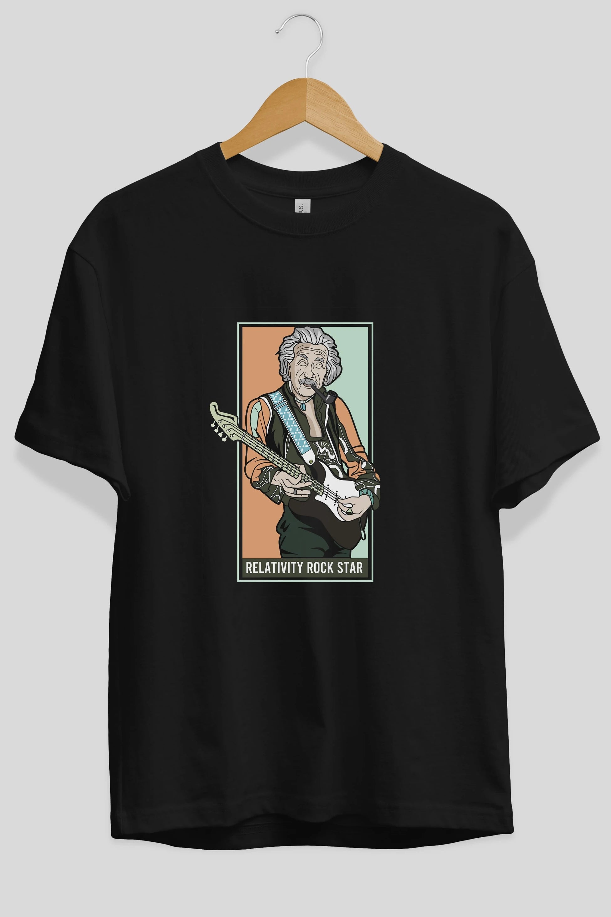 Jimmy Einstein Ön Baskılı Oversize t-shirt Erkek Kadın Unisex %100 Pamuk tişort