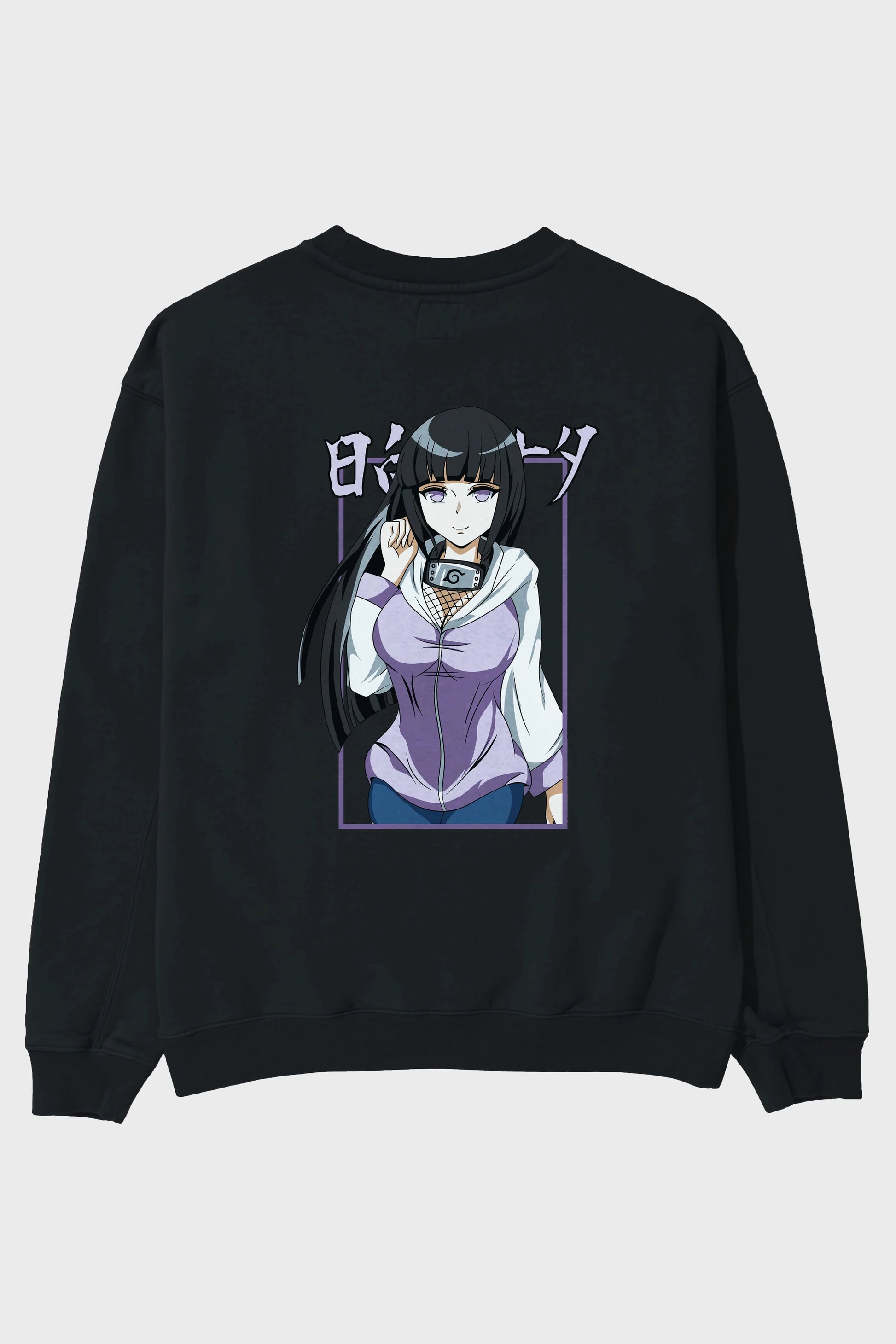 Hinata NARUTO Anime Arka Baskılı Oversize Sweatshirt Erkek Kadın Unisex
