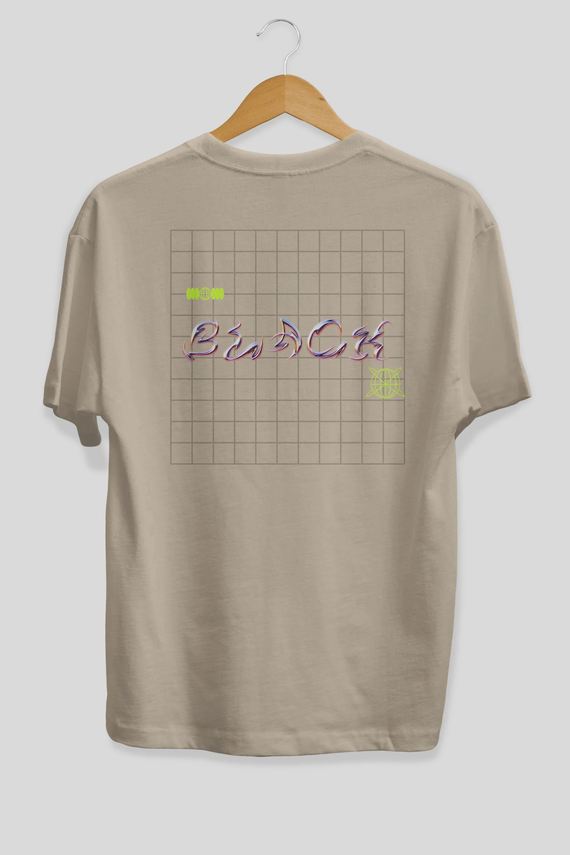 Black Yazılı Arka Baskılı Oversize t-shirt Erkek Kadın Unisex