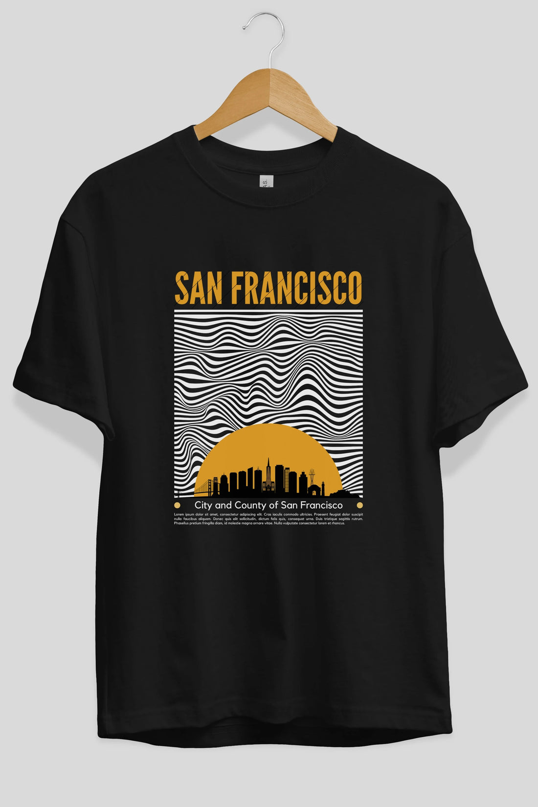 San Francisco Yazılı Ön Baskılı Oversize t-shirt Erkek Kadın Unisex