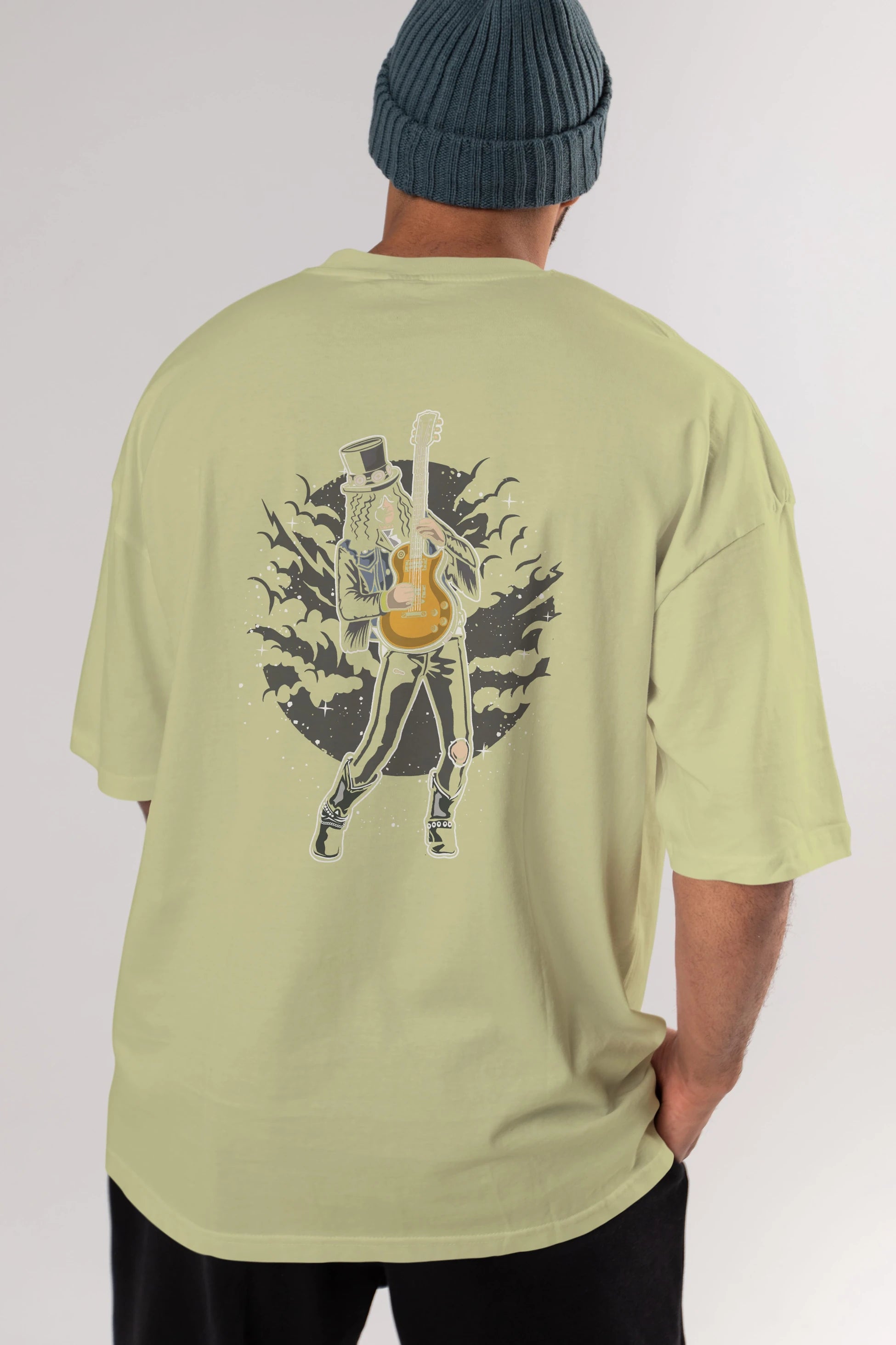 SLASH Arka Baskılı Oversize t-shirt Erkek Kadın Unisex %100 Pamuk