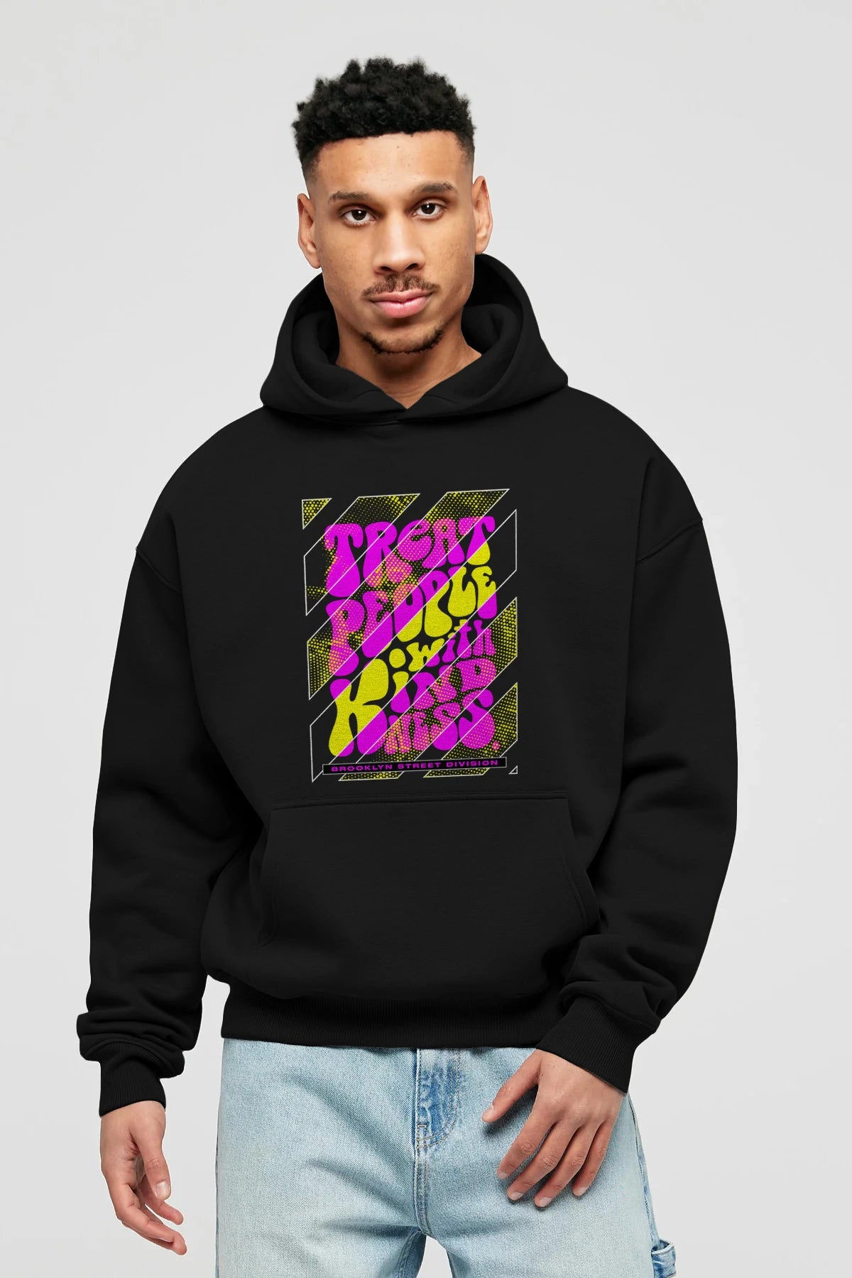 Treat People Ön Baskılı Hoodie Oversize Kapüşonlu Sweatshirt Erkek Kadın Unisex