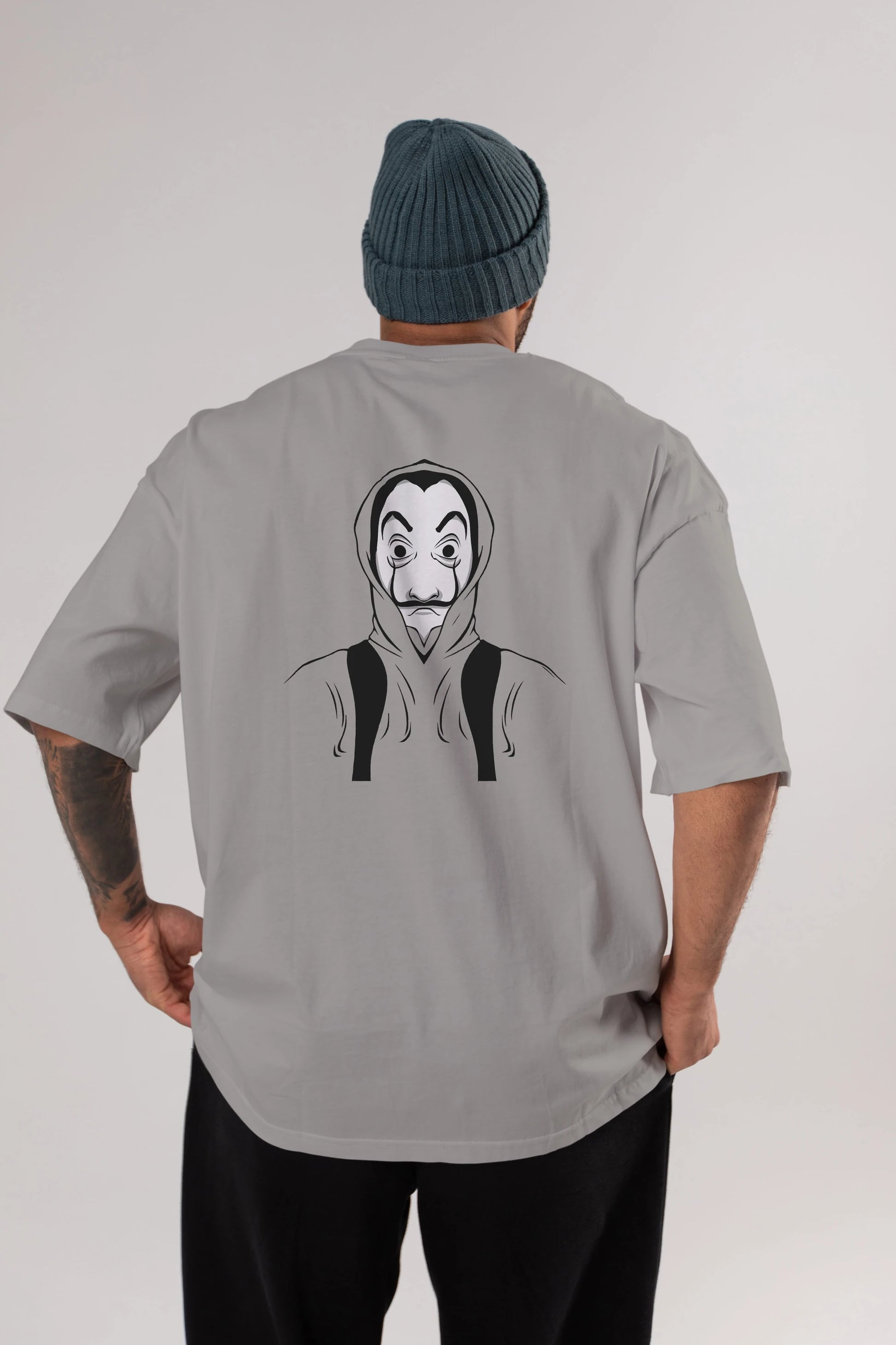 La Casa De Papel (7) Arka Baskılı Oversize t-shirt Erkek Kadın Unisex %100 Pamuk Bisiklet Yaka tişort