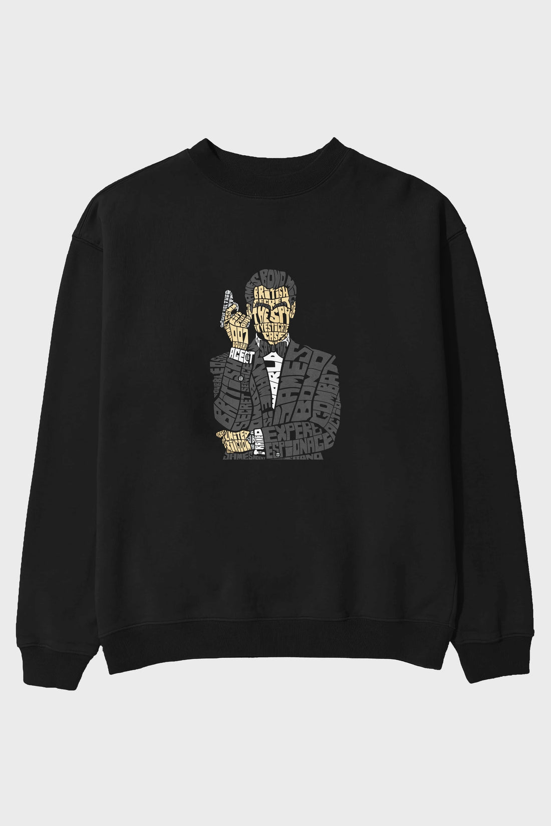 James Bond Ön Baskılı Oversize Sweatshirt Erkek Kadın Unisex