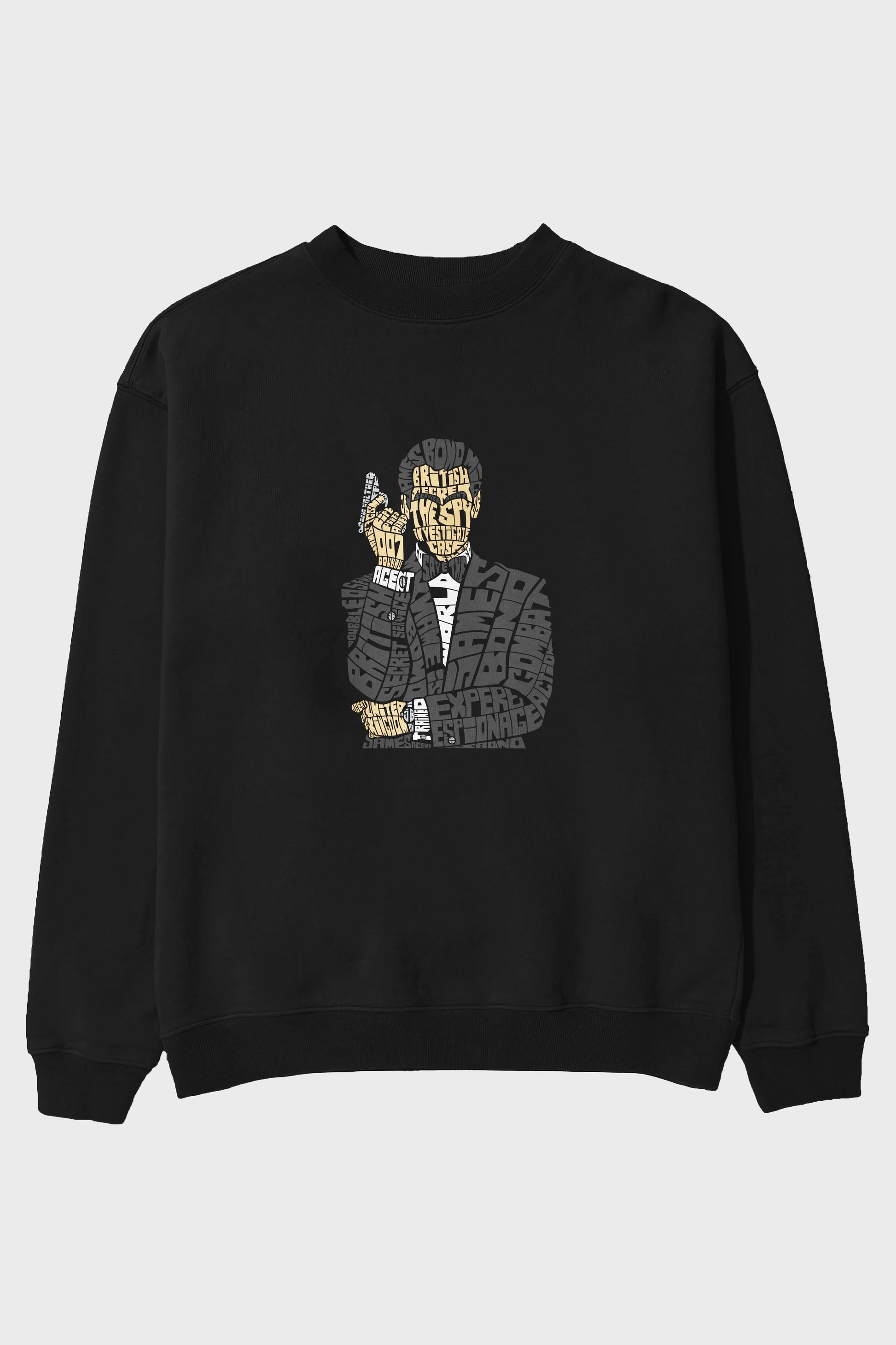 James Bond Ön Baskılı Oversize Sweatshirt Erkek Kadın Unisex