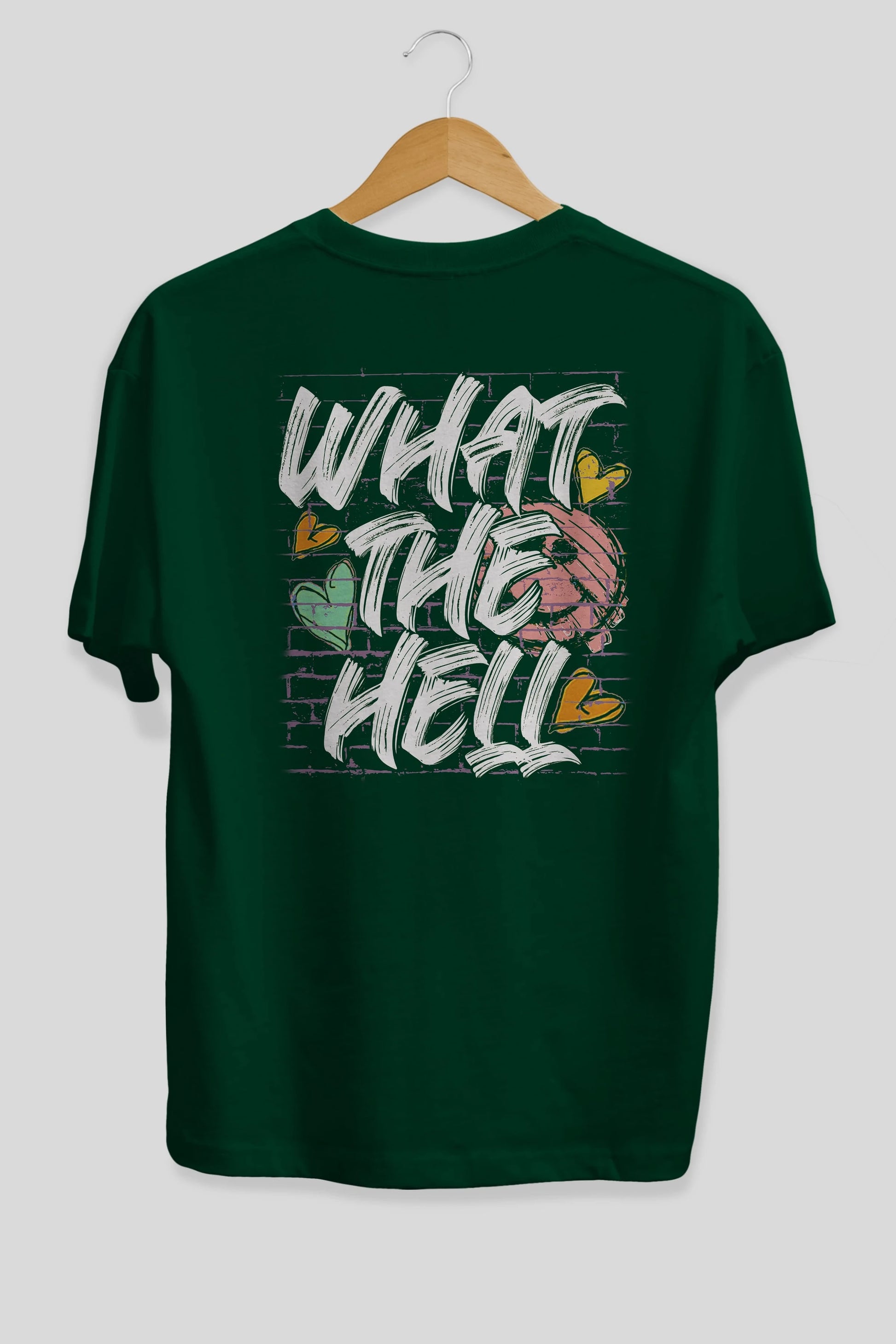 What The Hell Arka Baskılı Oversize t-shirt Erkek Kadın Unisex
