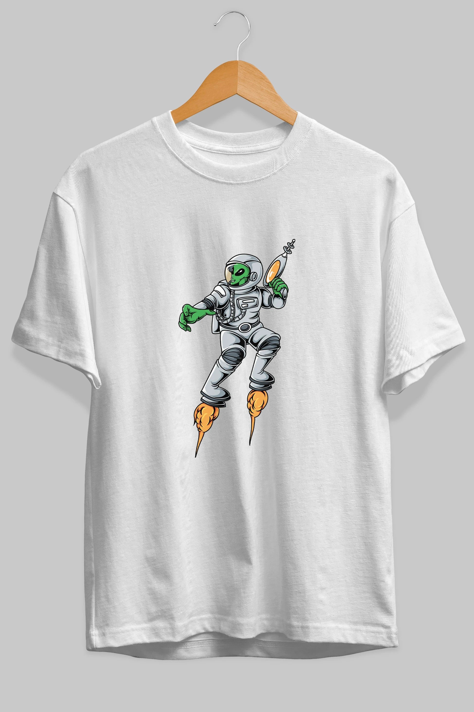 Alien Wars Ön Baskılı Oversize t-shirt Erkek Kadın Unisex