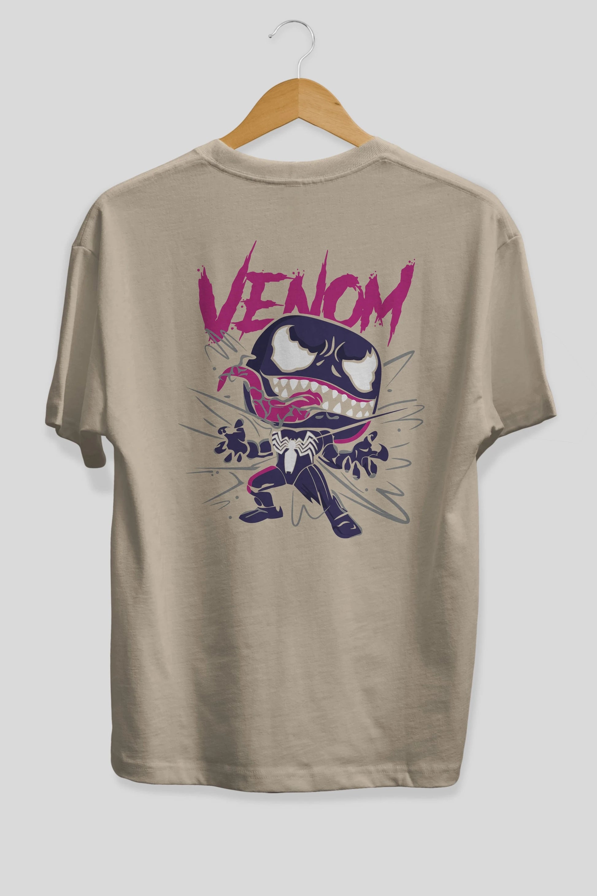 Venom (20) Arka Baskılı Oversize t-shirt Erkek Kadın Unisex %100 Pamuk Bisiklet Yaka tişort