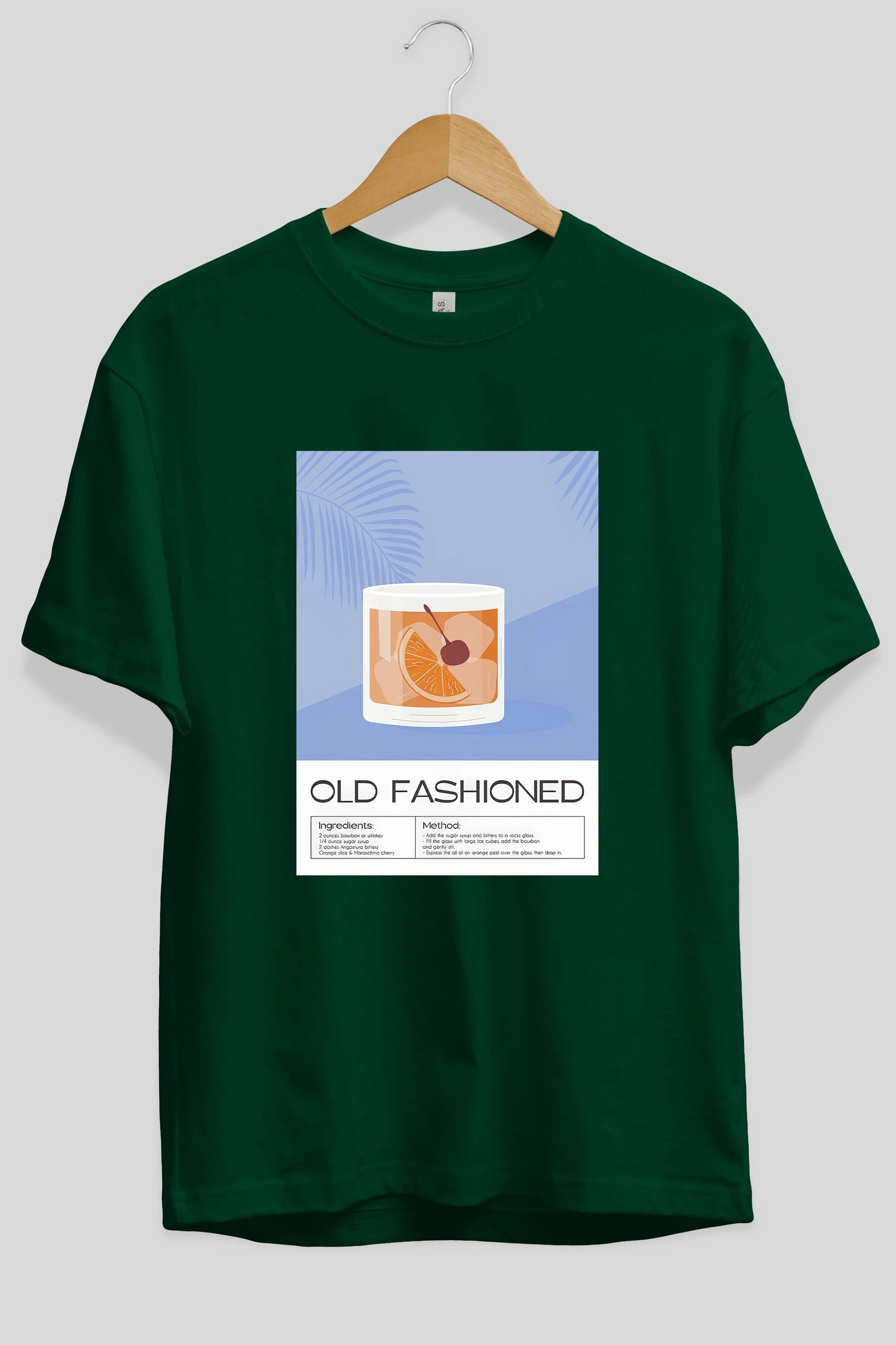 Old Fashioned 3 Ön Baskılı Oversize t-shirt Erkek Kadın Unisex %100 Pamuk Bisiklet Yaka tişort
