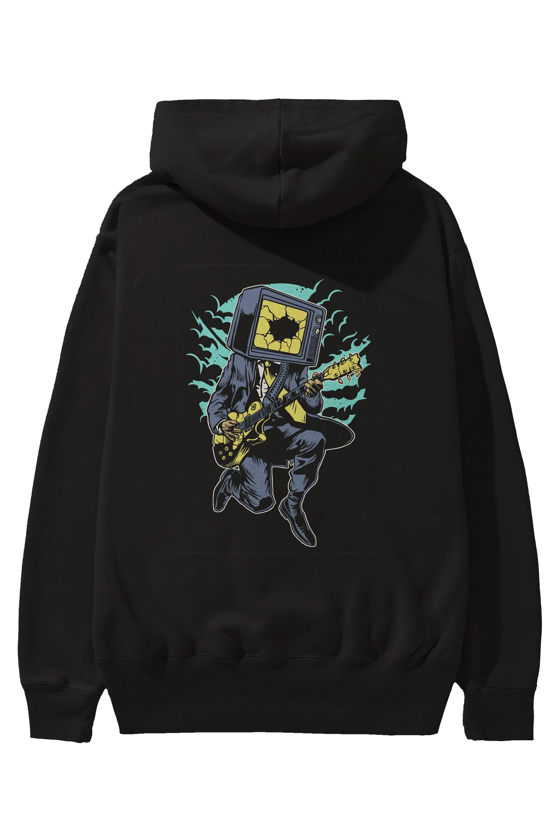 Death Rock Arka Baskılı Hoodie Oversize Kapüşonlu Sweatshirt Erkek Kadın Unisex