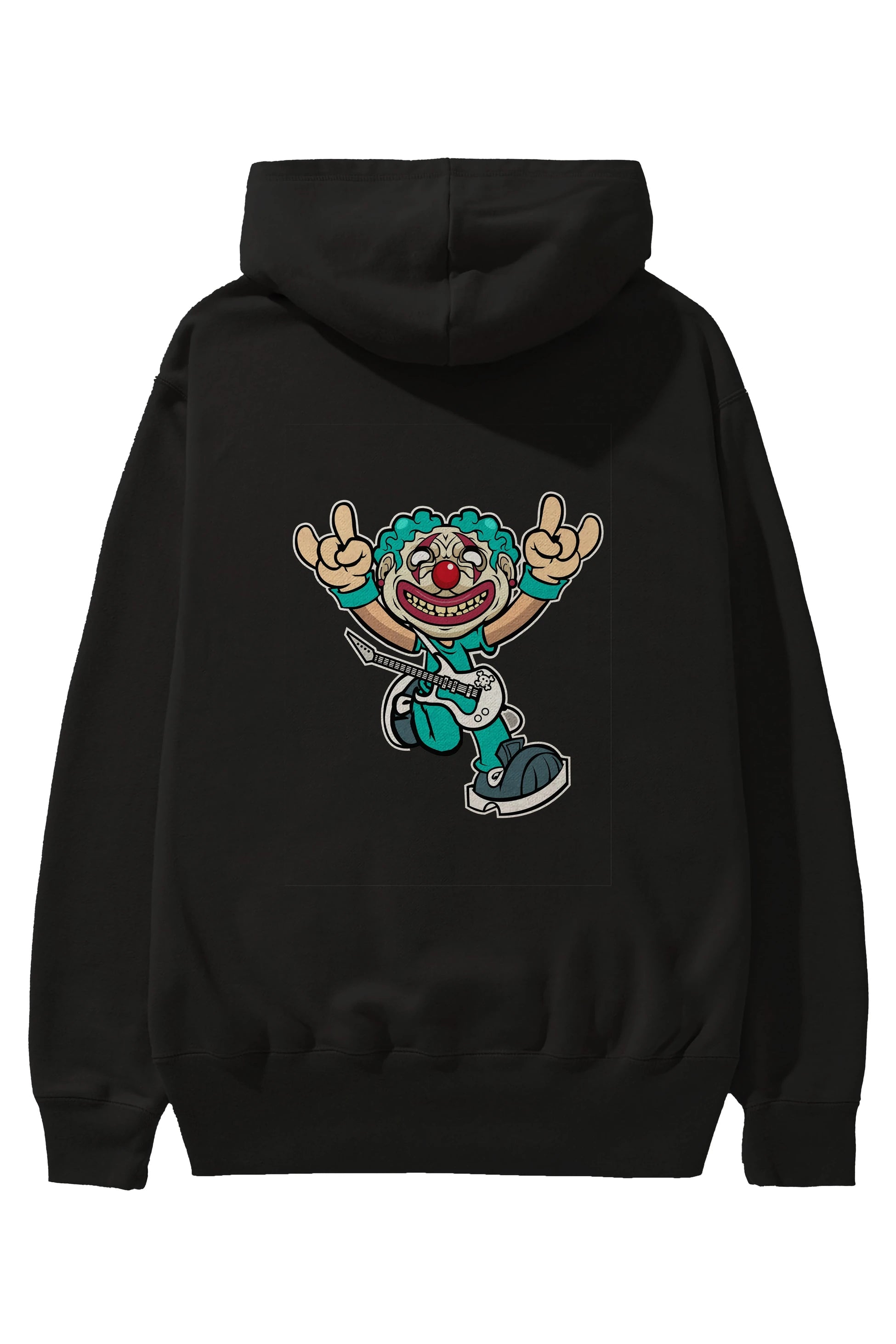 Clown Punk Arka Baskılı Hoodie Oversize Kapüşonlu Sweatshirt Erkek Kadın Unisex