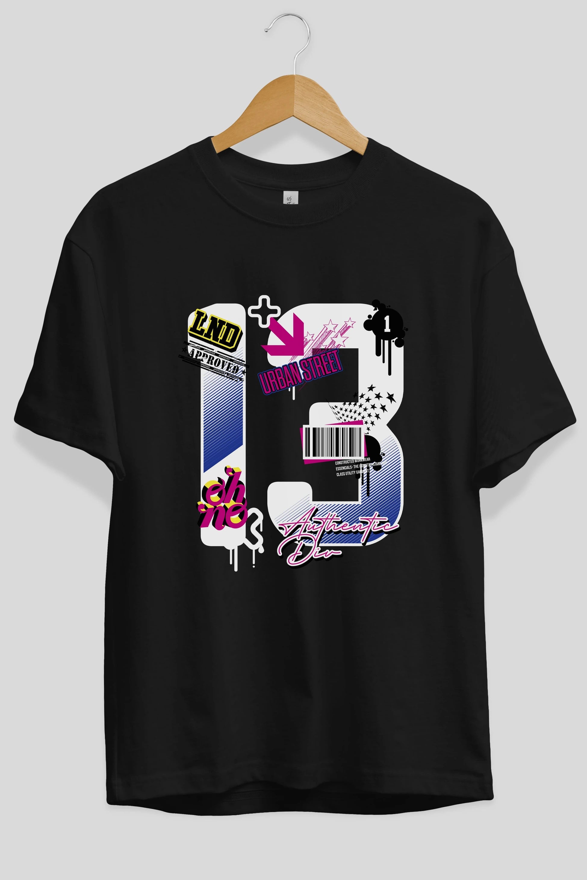 Urban Street 13 Ön Baskılı Oversize t-shirt Erkek Kadın Unisex
