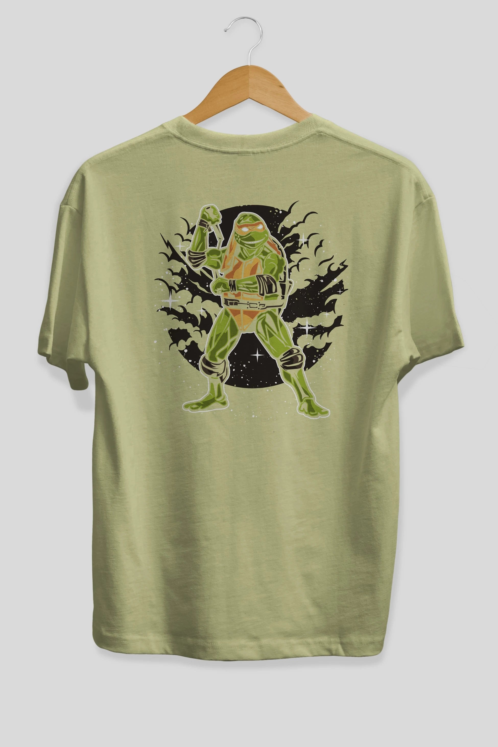 TURTLES Arka Baskılı Oversize t-shirt Erkek Kadın Unisex %100 Pamuk