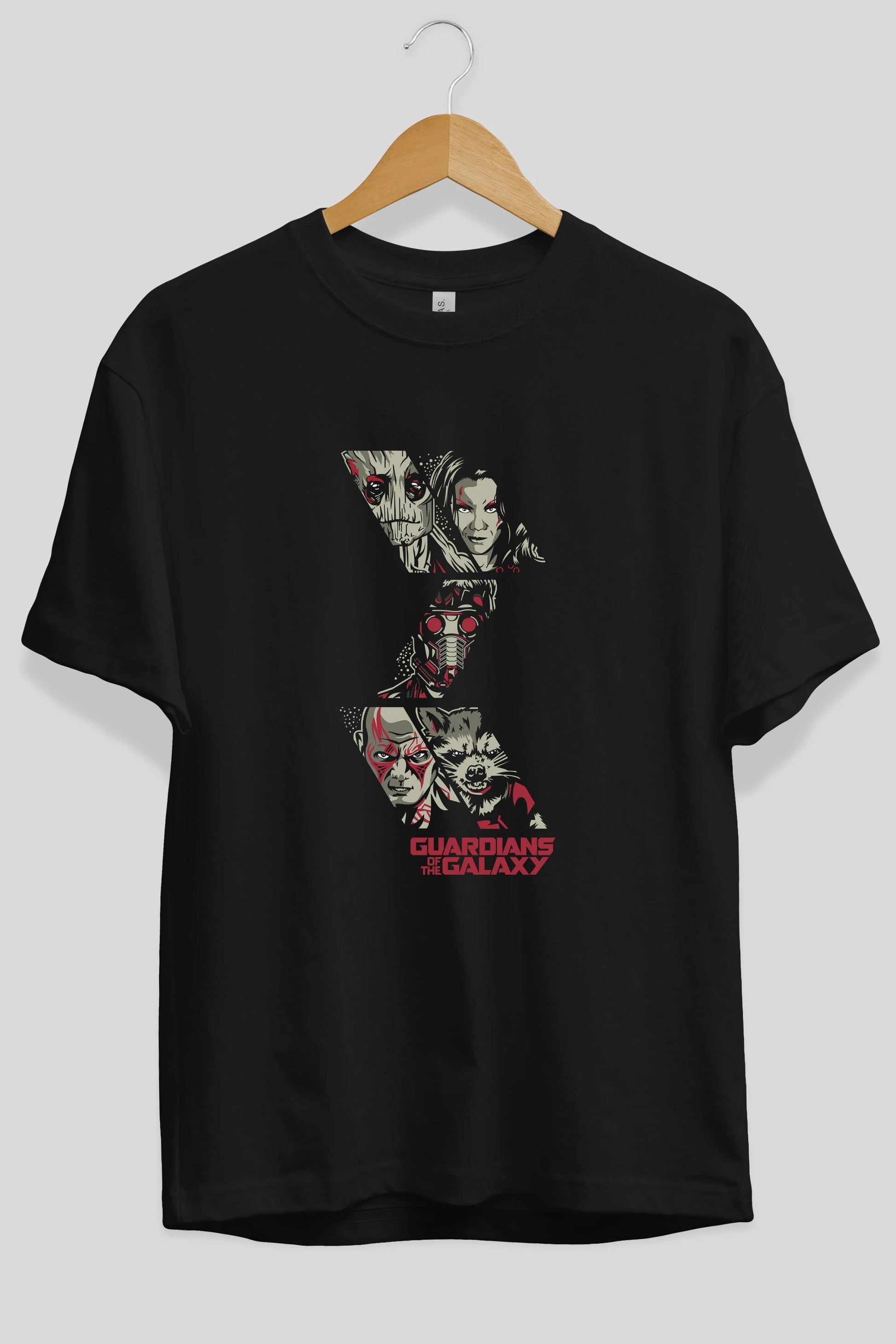 Guardians of The Galaxy (2) Ön Baskılı Oversize t-shirt Erkek Kadın Unisex %100 Pamuk Bisiklet Yaka tişort