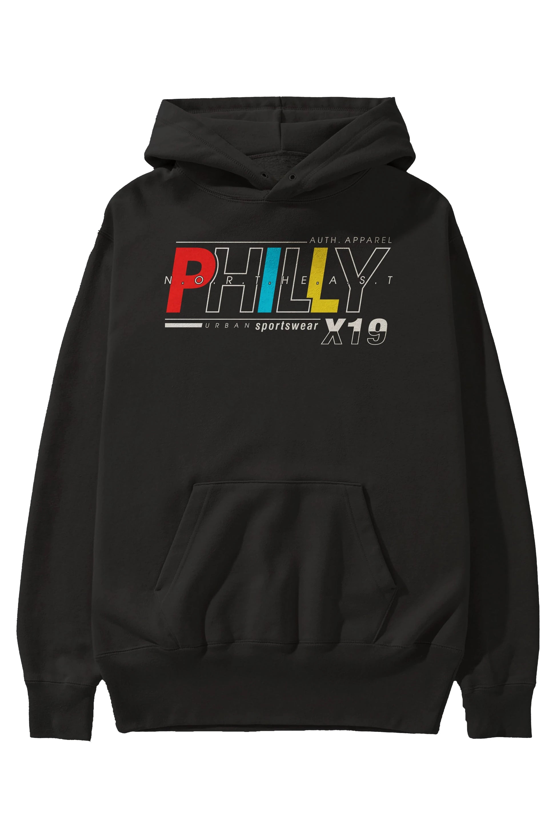 Philly Ön Baskılı Oversize Hoodie Kapüşonlu Sweatshirt Erkek Kadın Unisex