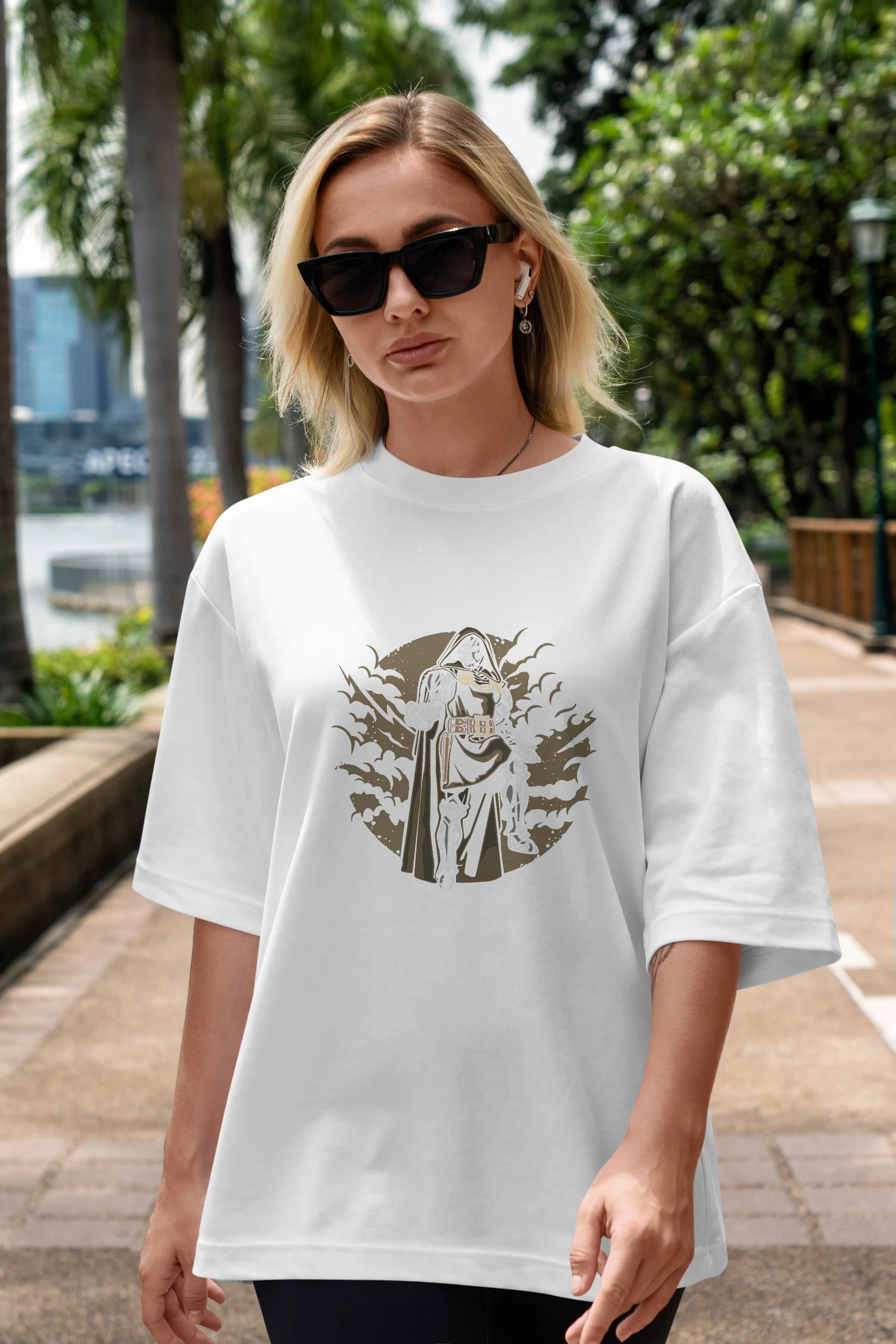 DOCTER DOOM Ön Baskılı Oversize t-shirt Erkek Kadın Unisex %100 Pamuk tişort