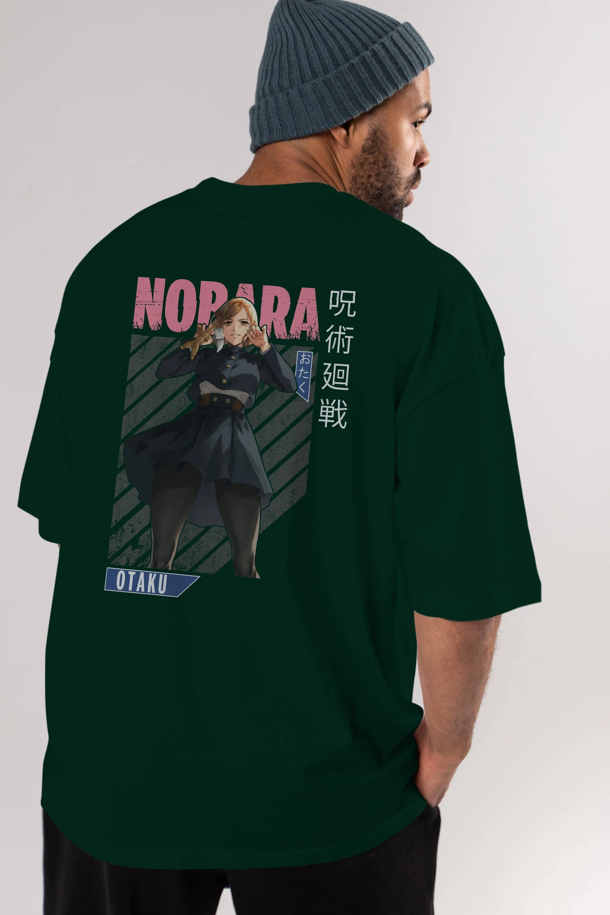Nobara Kugisaki 4 Anime Arka Baskılı Oversize t-shirt Erkek Kadın Unisex