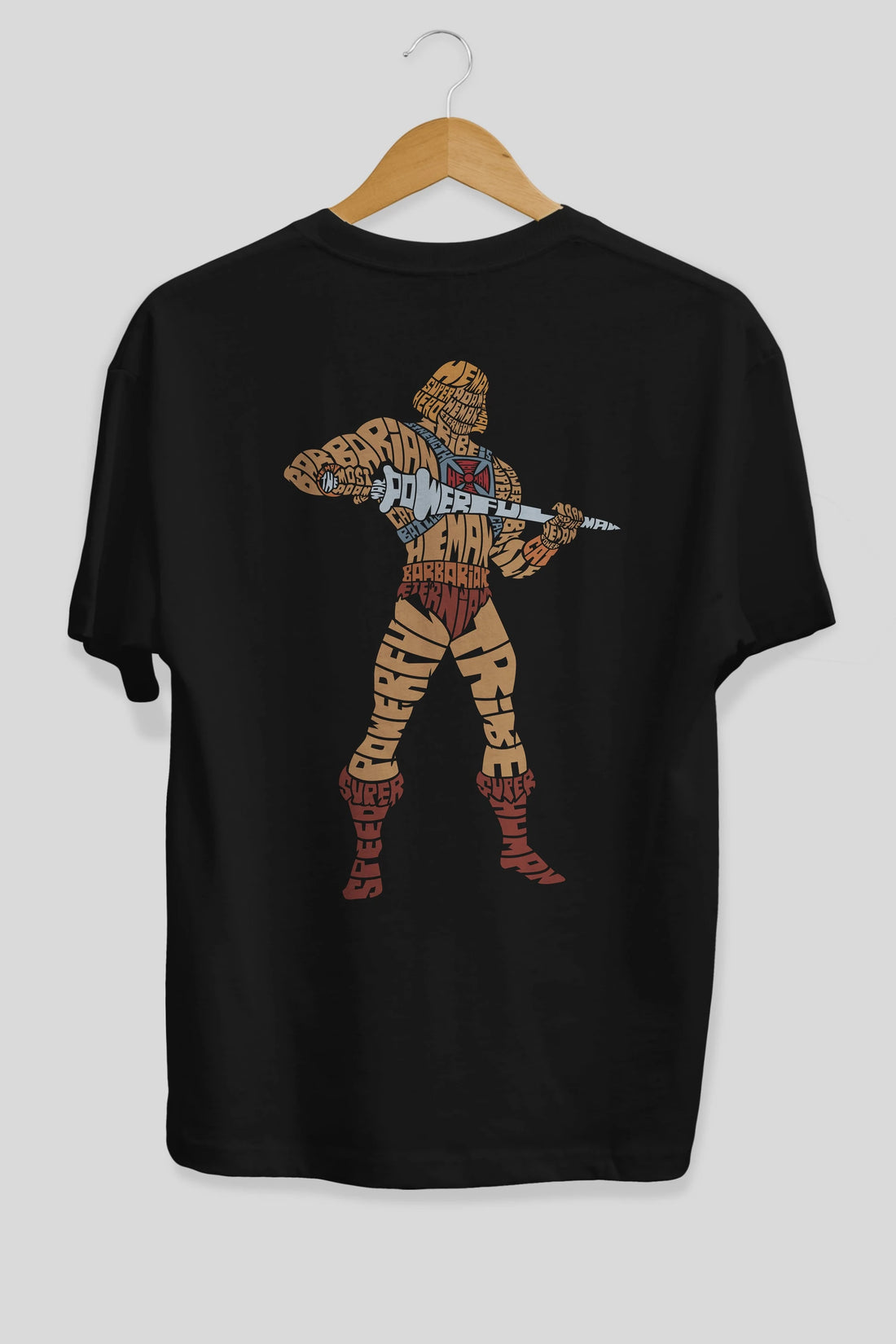 Heman Arka Baskılı Oversize t-shirt %100 pamuk Erkek Kadın Unisex