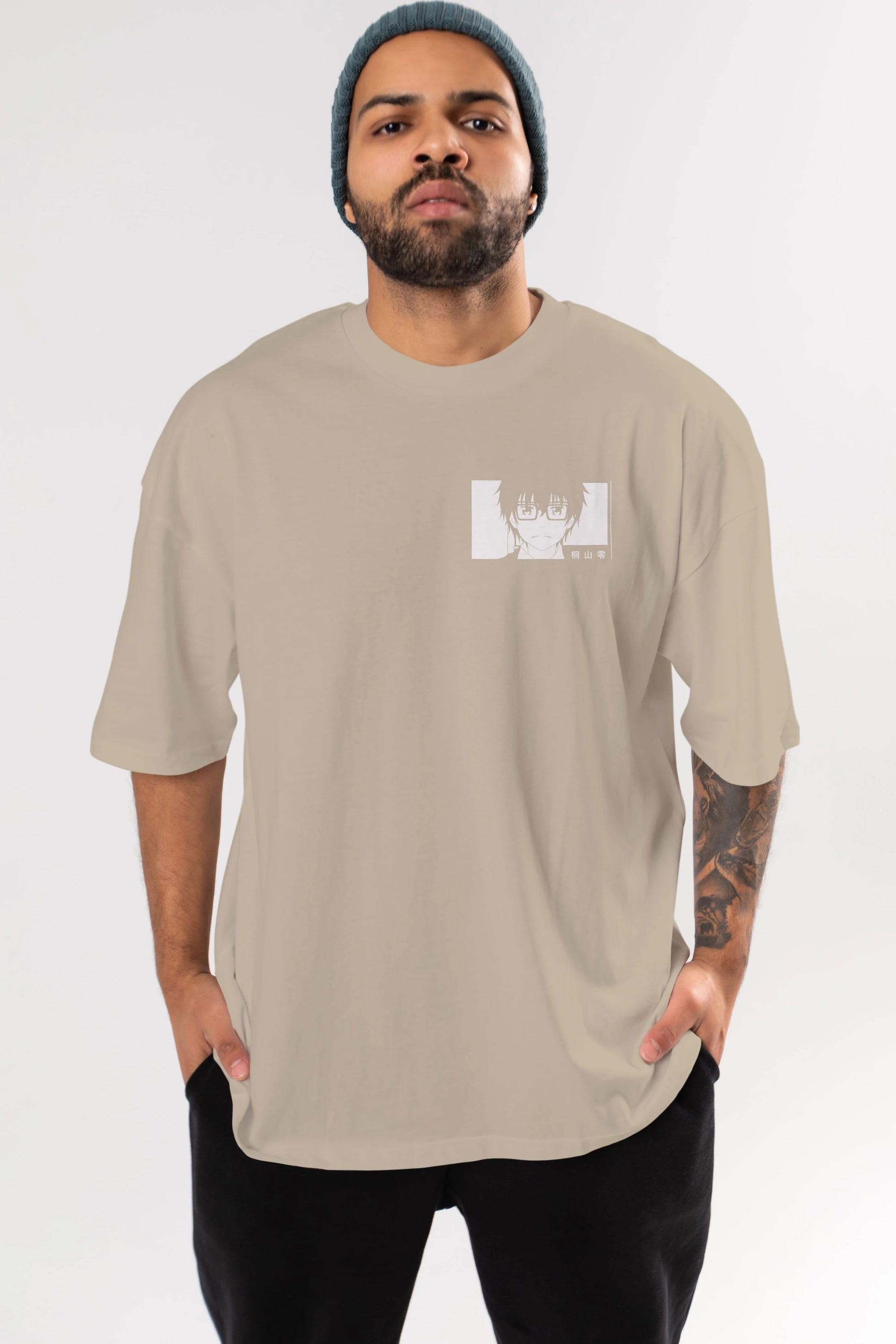 Rei Kiriyama 3 Ön Sol Baskılı Oversize t-shirt Erkek Kadın Unisex %100 Pamuk Bisiklet Yaka tişort
