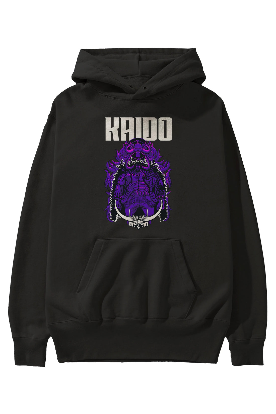Kaido Anime Ön Baskılı Hoodie Oversize Kapüşonlu Sweatshirt Erkek Kadın Unisex