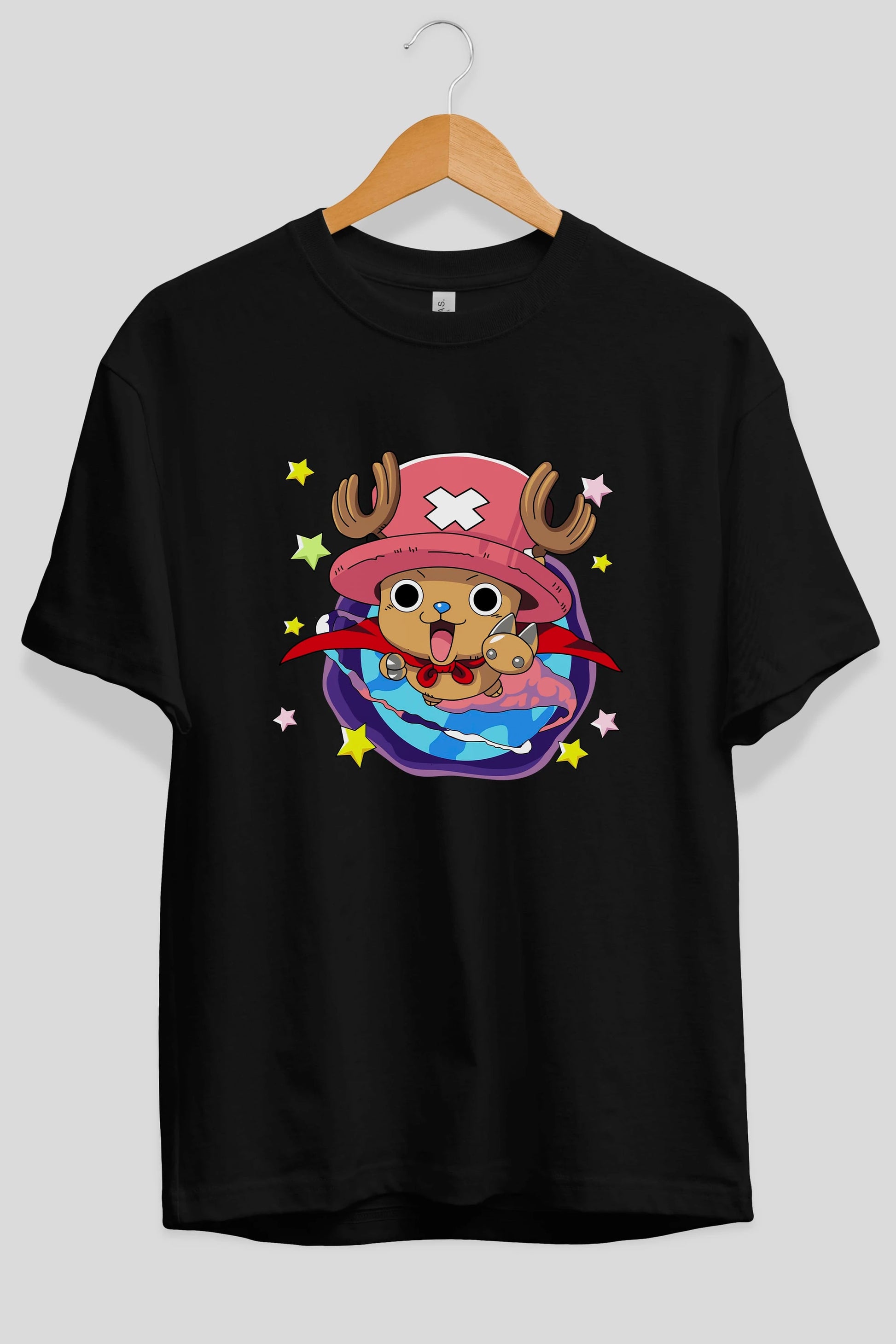Tony Tony Chopper Anime Ön Baskılı Oversize t-shirt Erkek Kadın Unisex