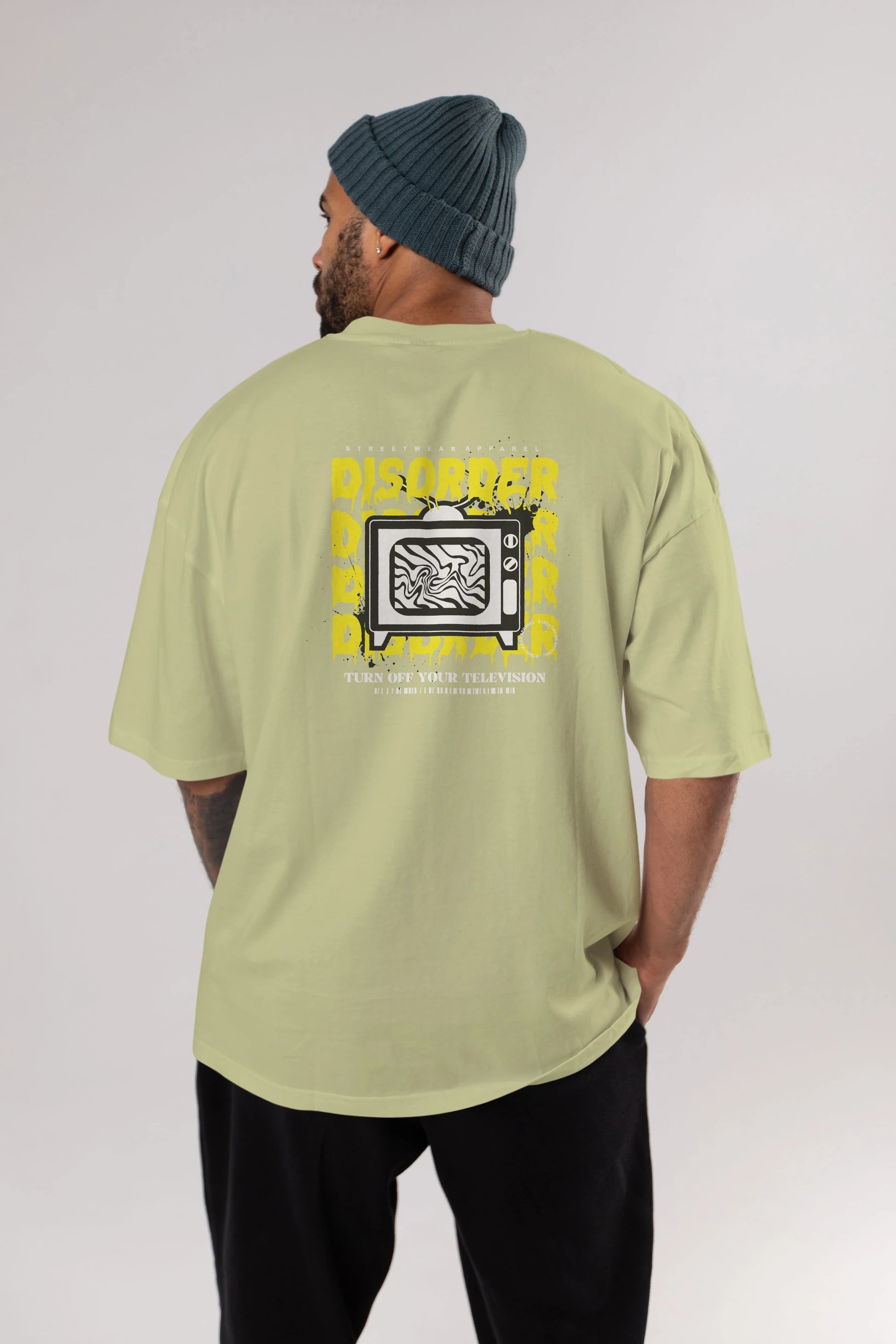 Disorder Streetwear Arka Baskılı Oversize t-shirt Erkek Kadın Unisex