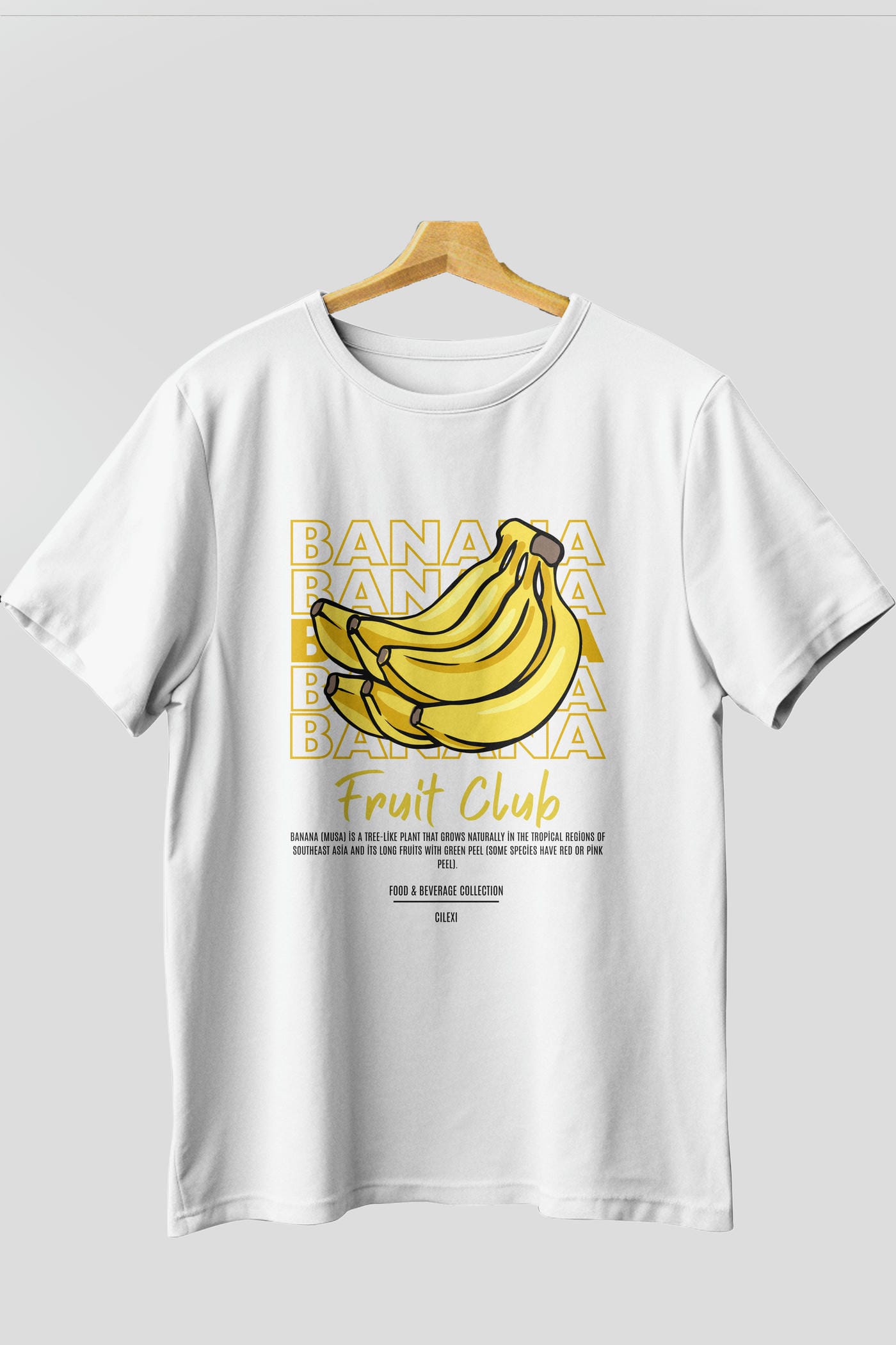 Banana Ön Baskılı Oversize t-shirt Erkek Kadın Pamuk Bisiklet Yaka tişort