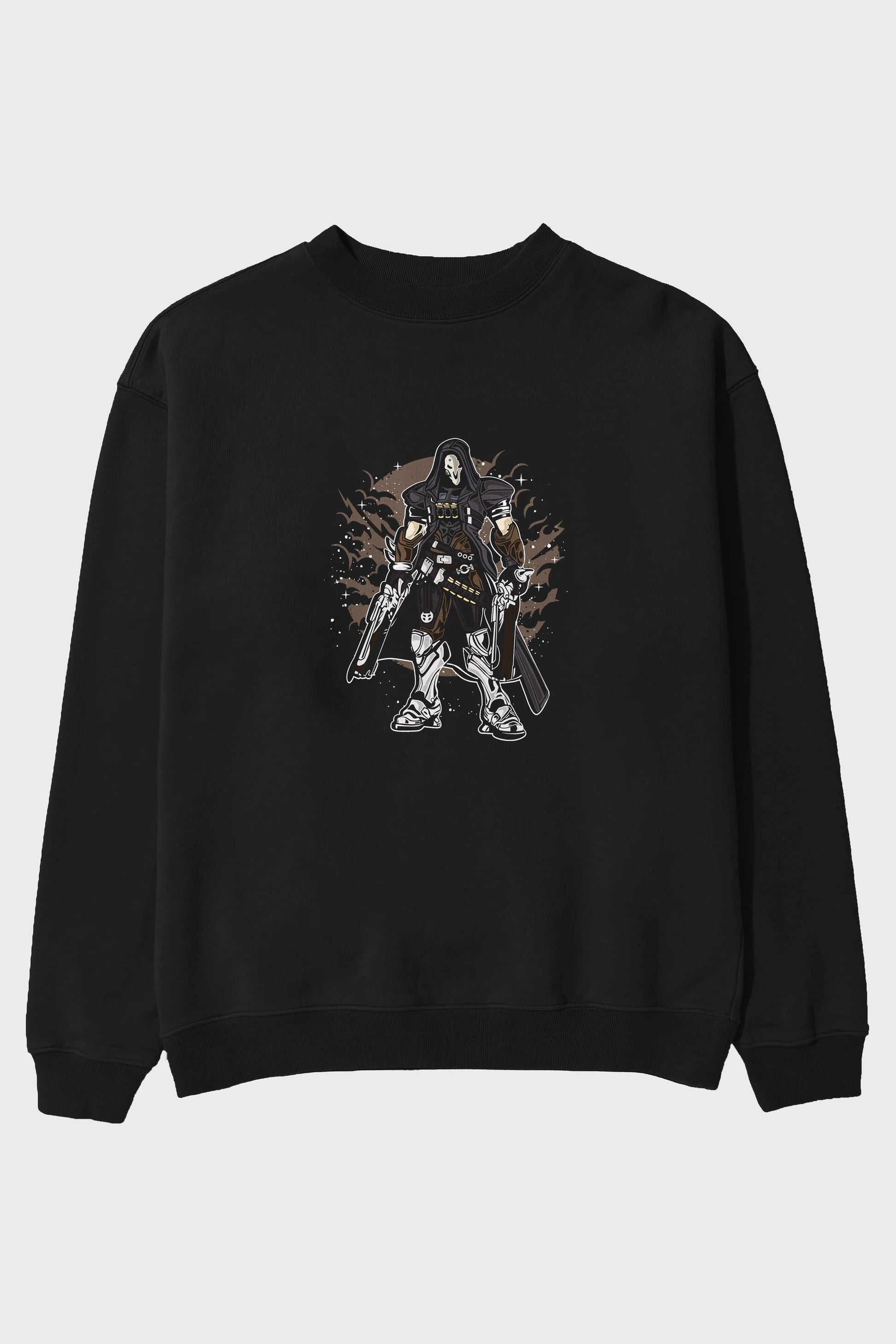 REAPER Ön Baskılı Oversize Sweatshirt Erkek Kadın Unisex