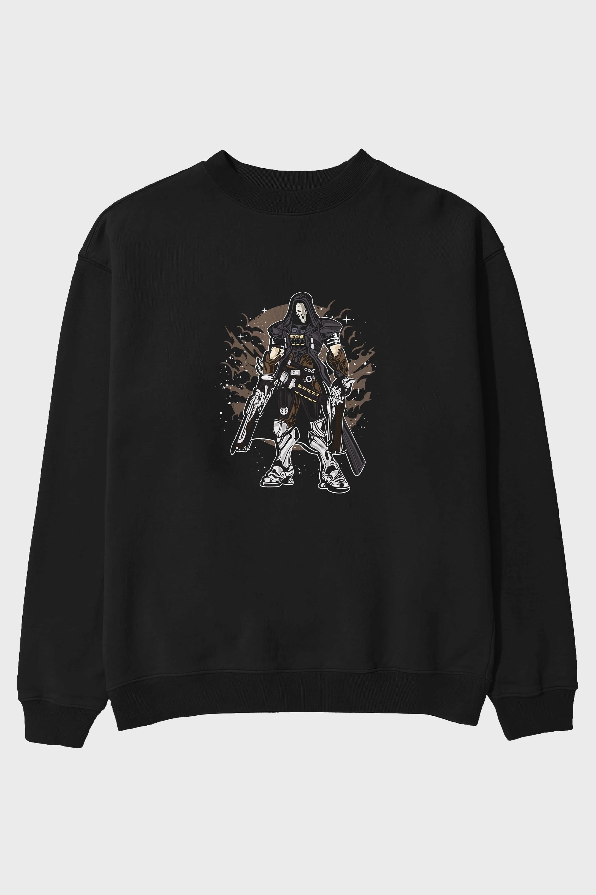 REAPER Ön Baskılı Oversize Sweatshirt Erkek Kadın Unisex