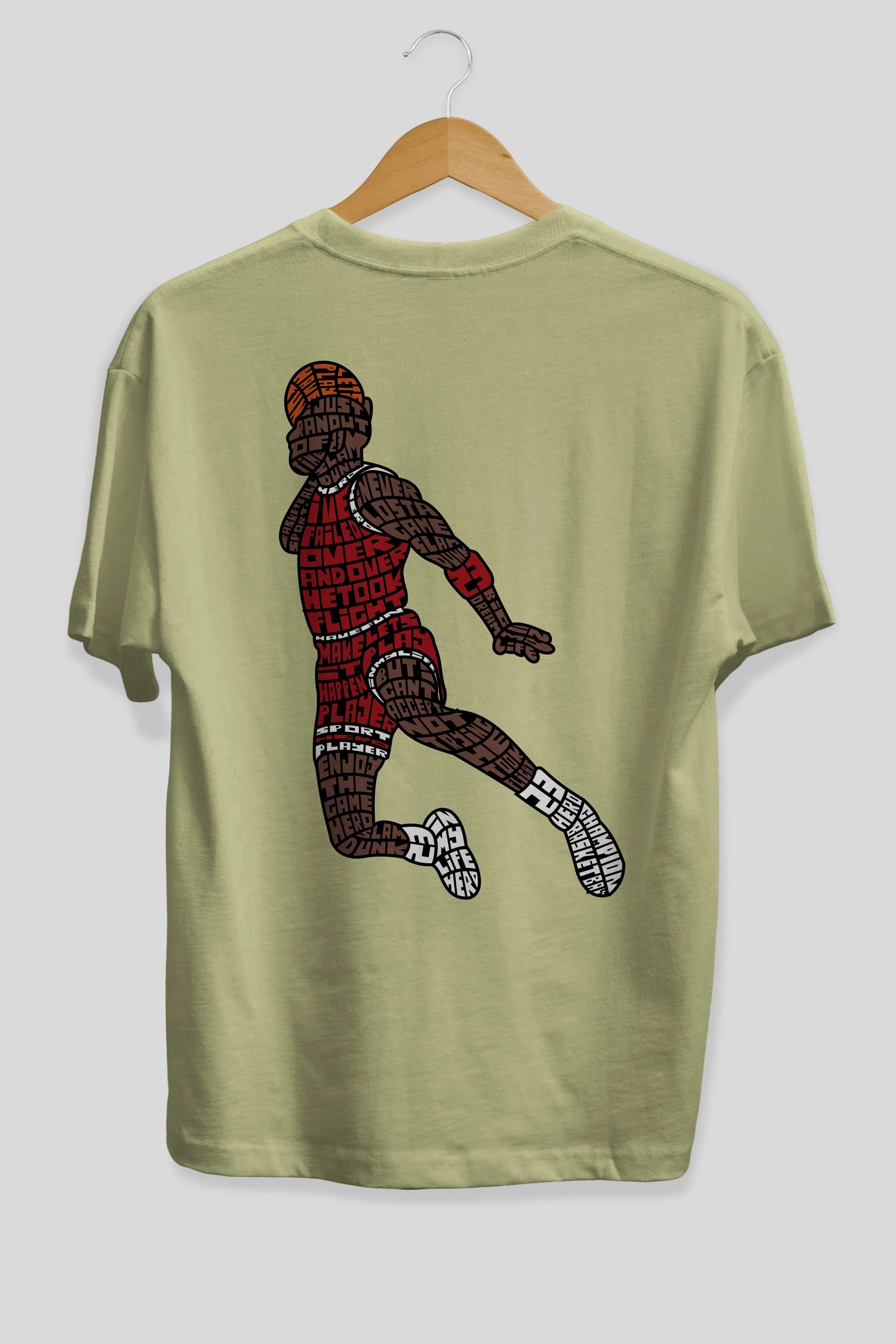 Slamdunk Arka Baskılı Oversize t-shirt %100 pamuk Erkek Kadın Unisex