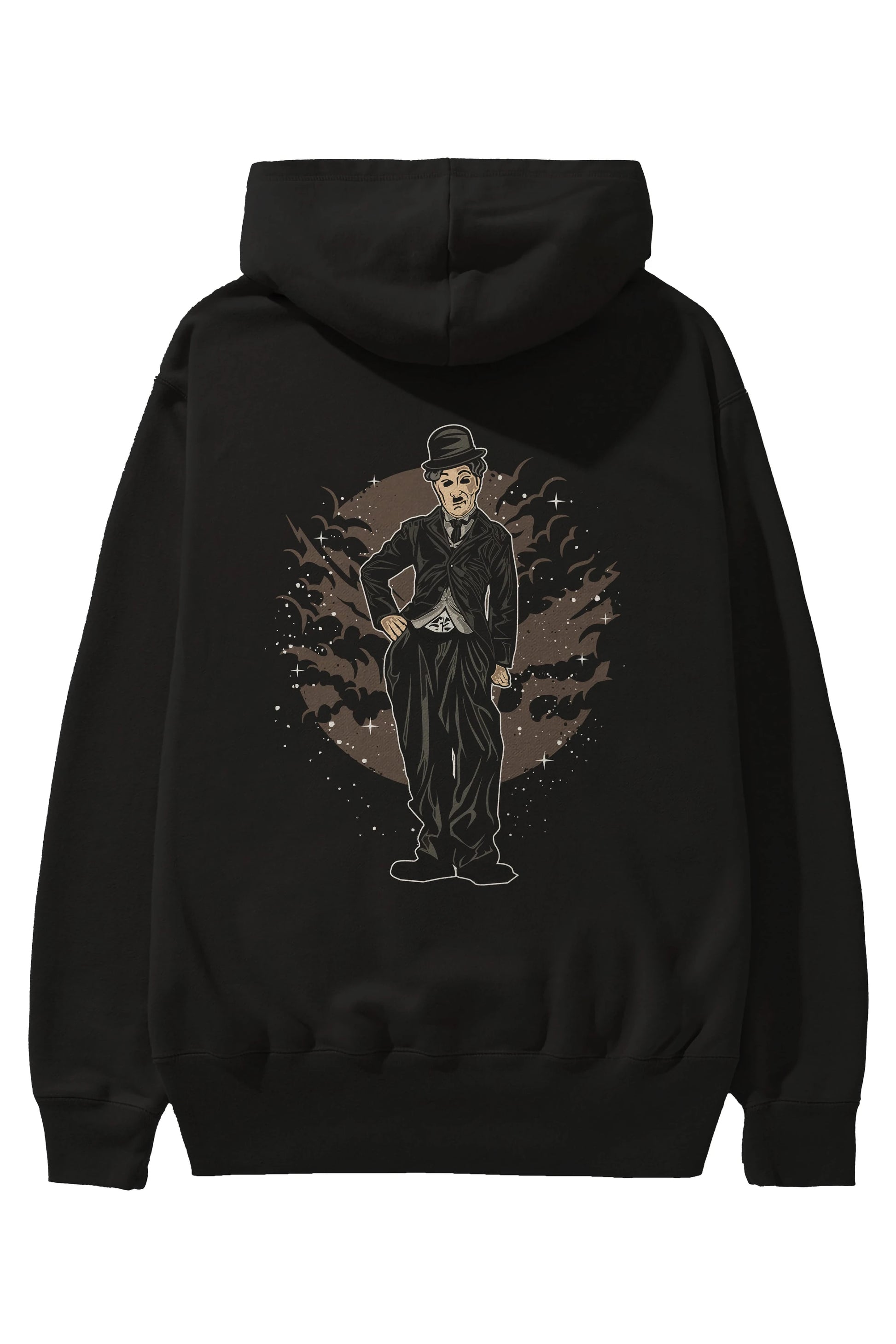 CHAPLIN Arka Baskılı Hoodie Oversize Kapüşonlu Sweatshirt Erkek Kadın Unisex