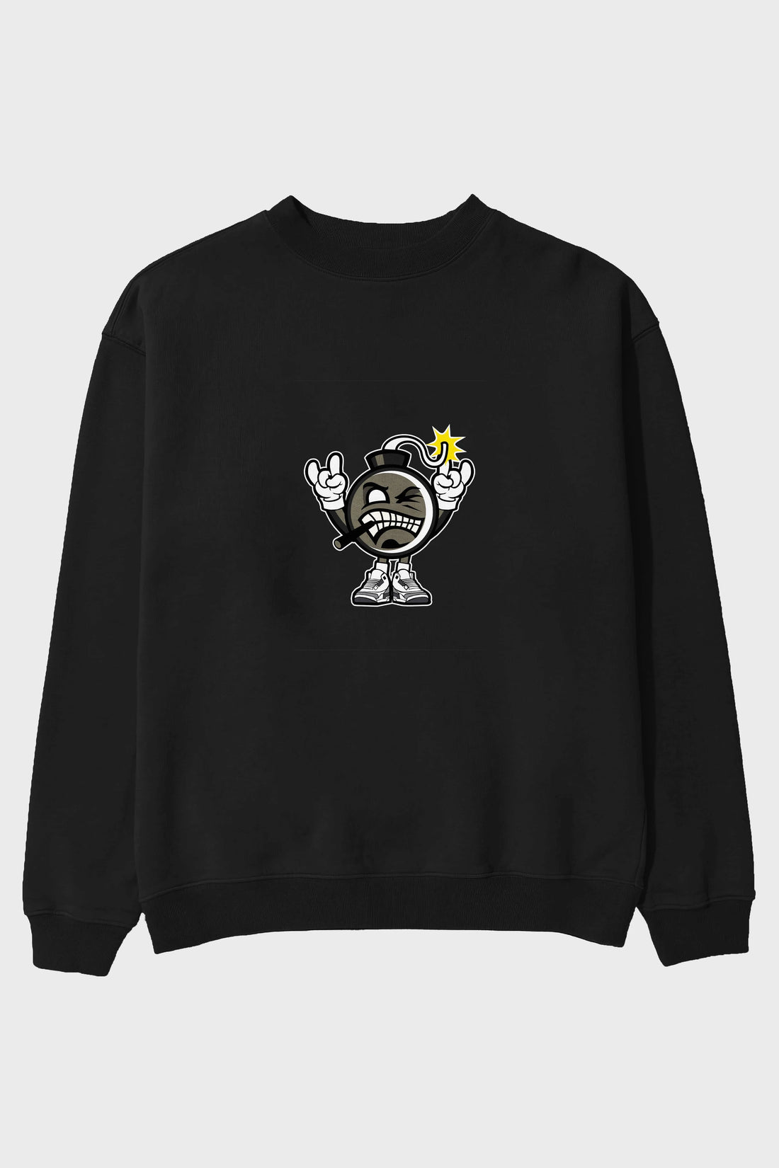 Evil Bomb Ön Baskılı Oversize Sweatshirt Erkek Kadın Unisex
