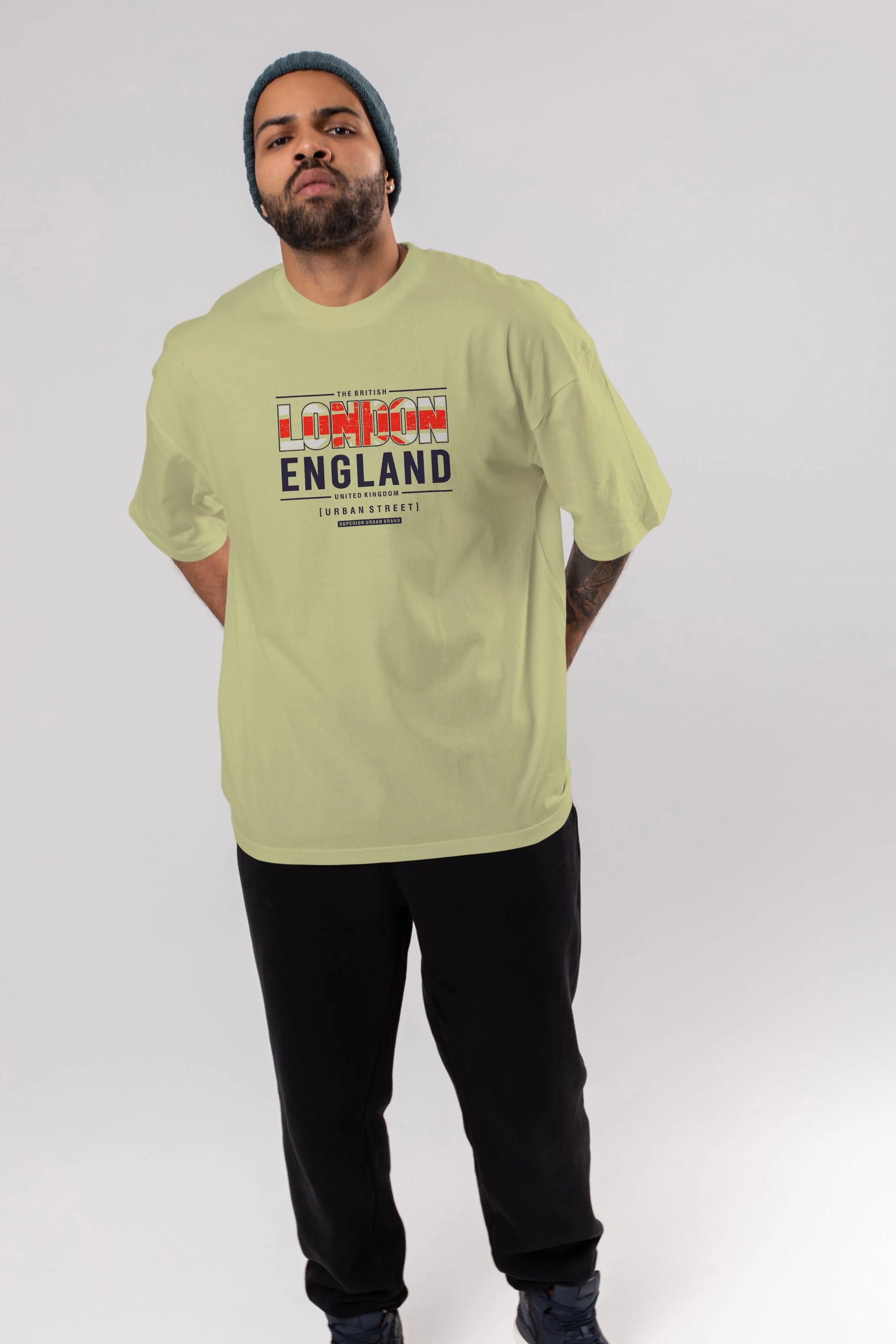 London England 2 Ön Baskılı Oversize t-shirt Erkek Kadın Unisex