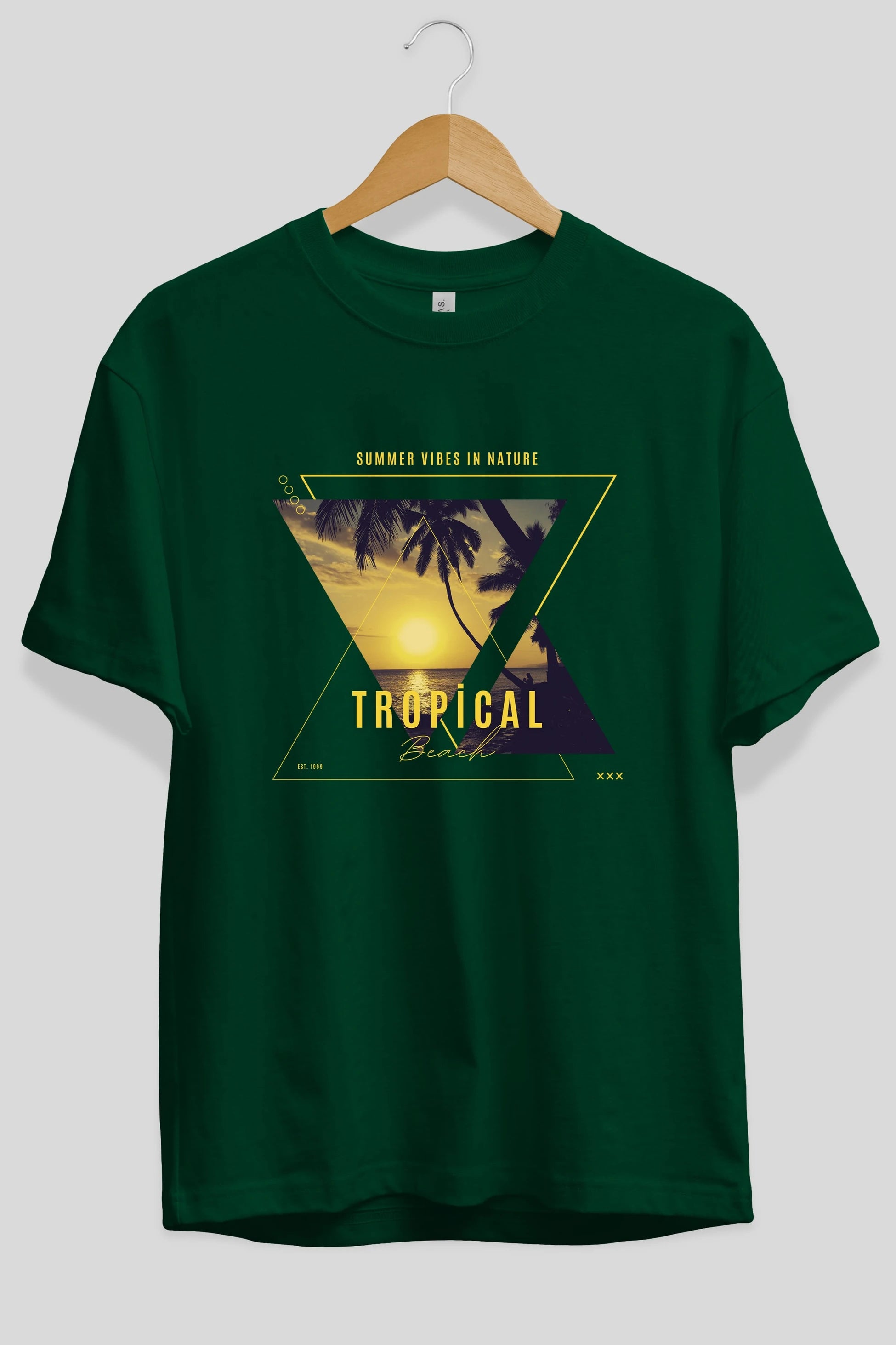 Summer Vibes Yazılı Ön Baskılı Oversize t-shirt Erkek Kadın Unisex